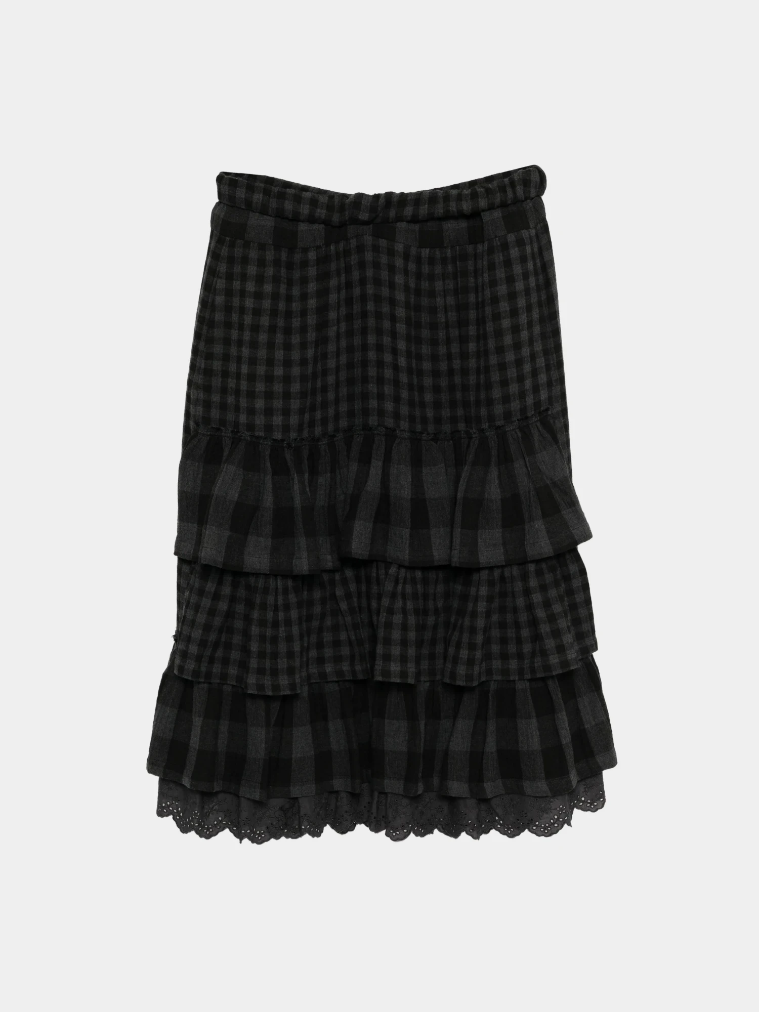 Женская юбка OPEN YY Rolled Waist Tiered Black