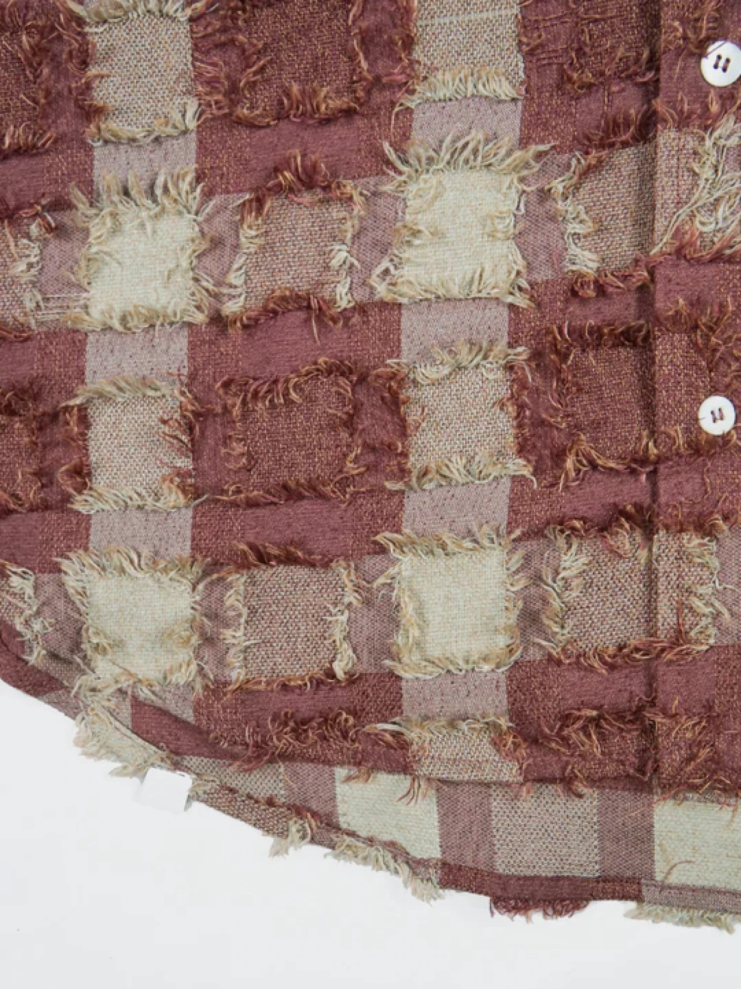 Рубашка lorenz Checked Fringe Shirt Brown