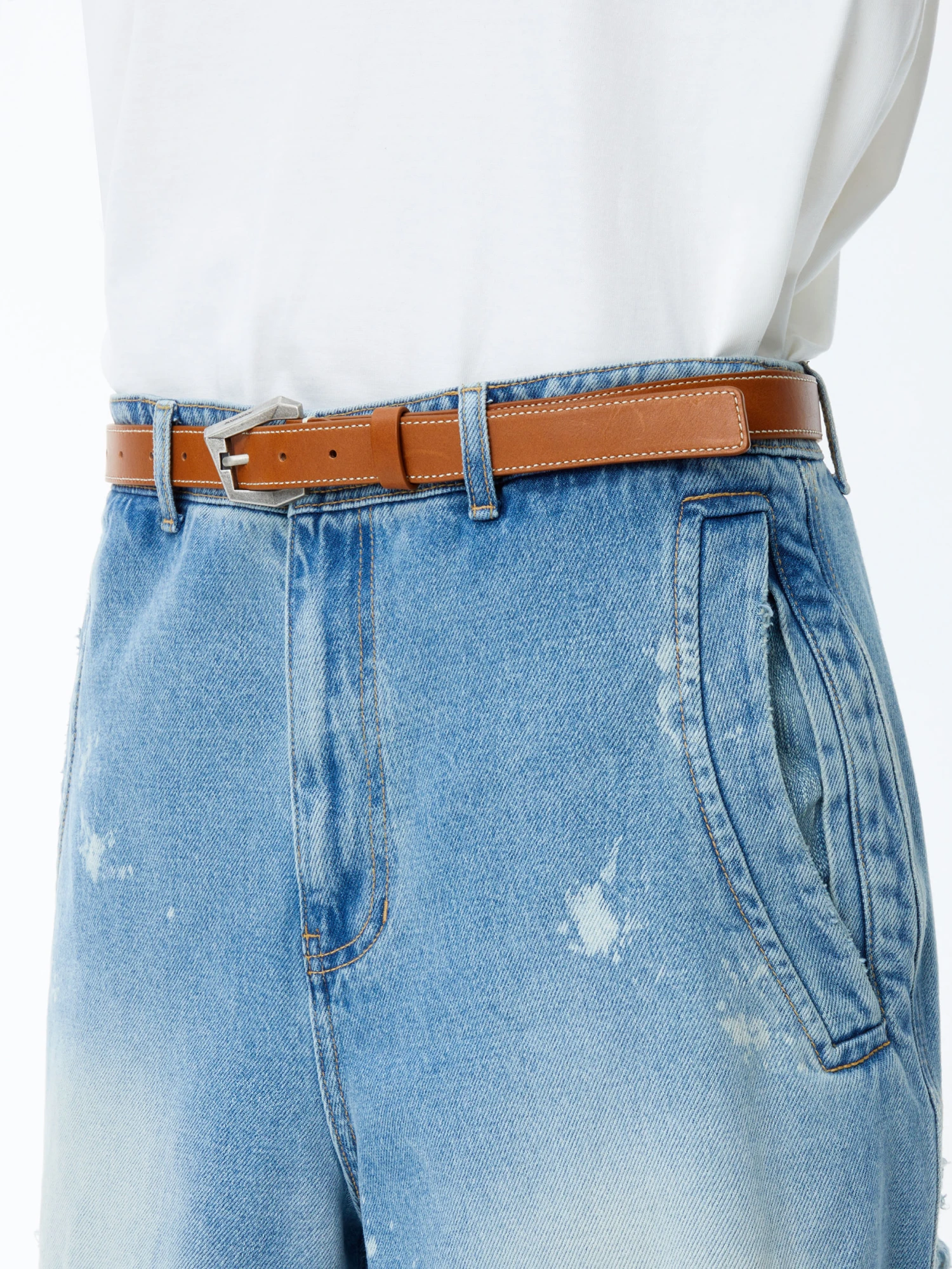 Ремень ADERERROR Fluic Label Belt Brown