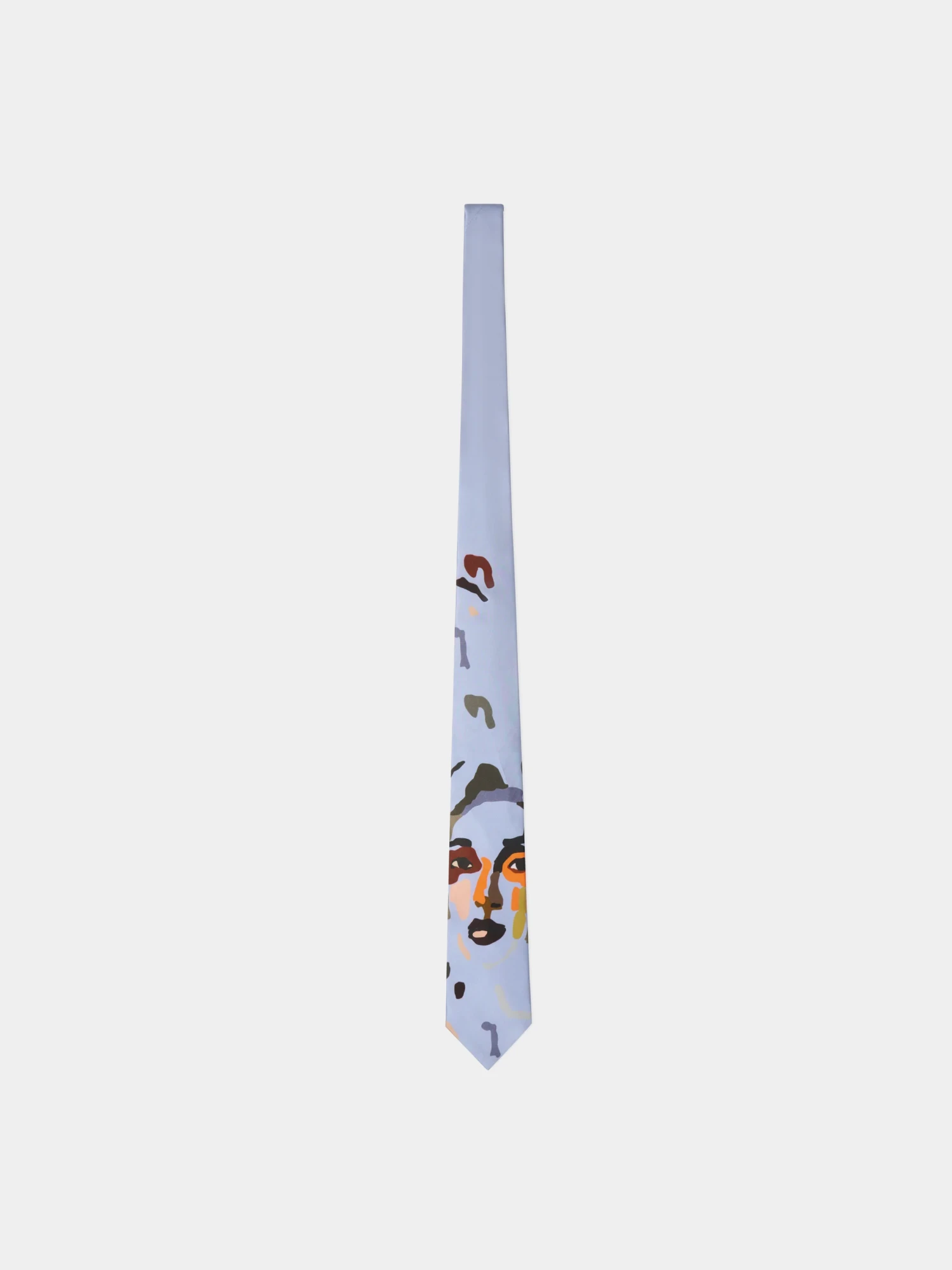 Галстук KidSuper Girl Face Silk Tie Blue