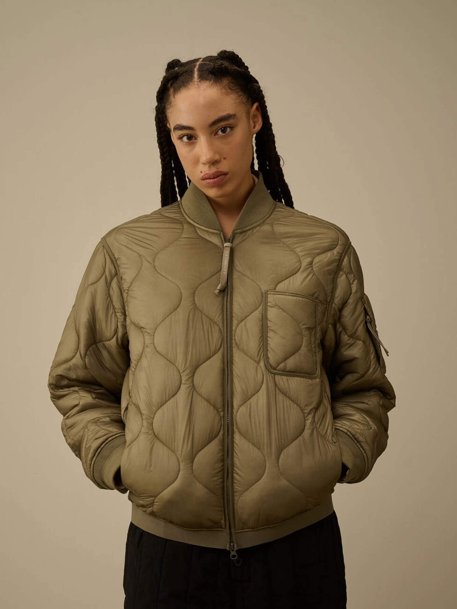 Стеганая куртка C.P. Company Liner Bomber Padded Fallen Rock