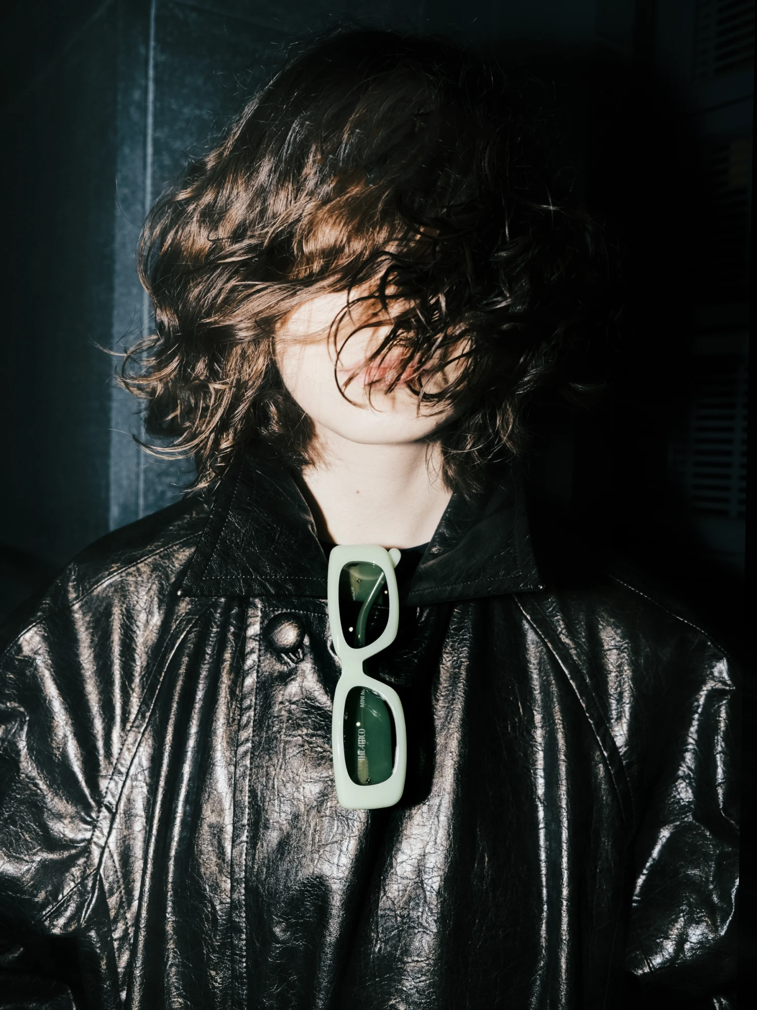 Очки THE ATTICO x Linda Farrow Mini Marfa Acid Green