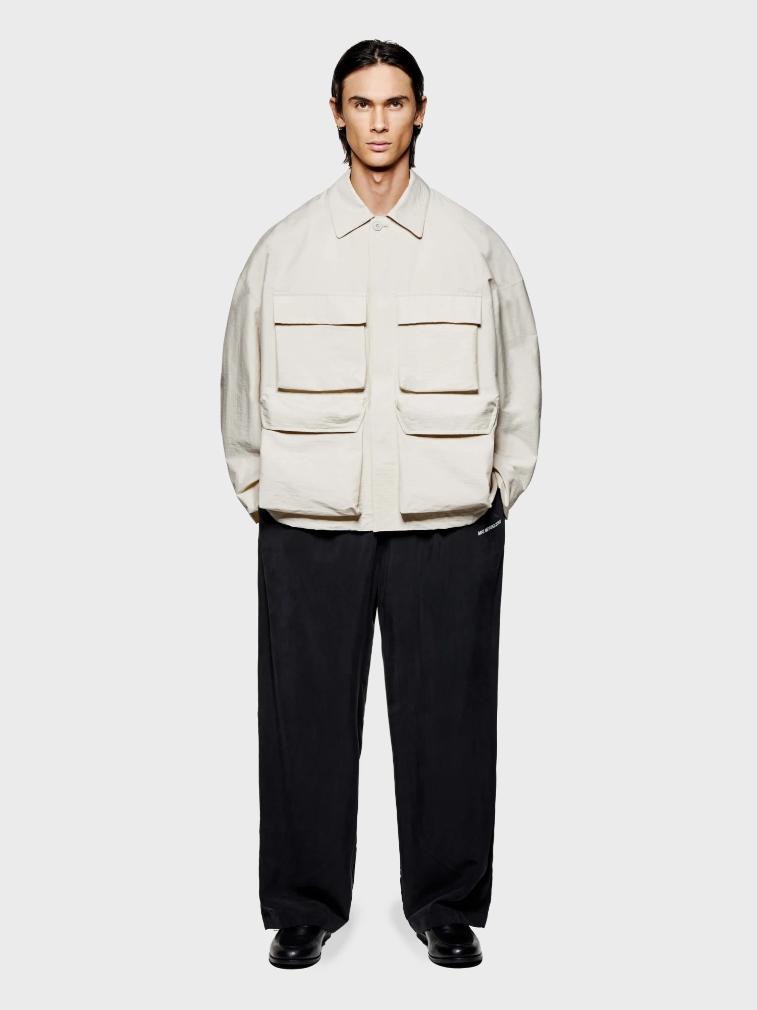 Ветровка MKI MIYUKI ZOKU Washed Cotton Nylon Box Bone