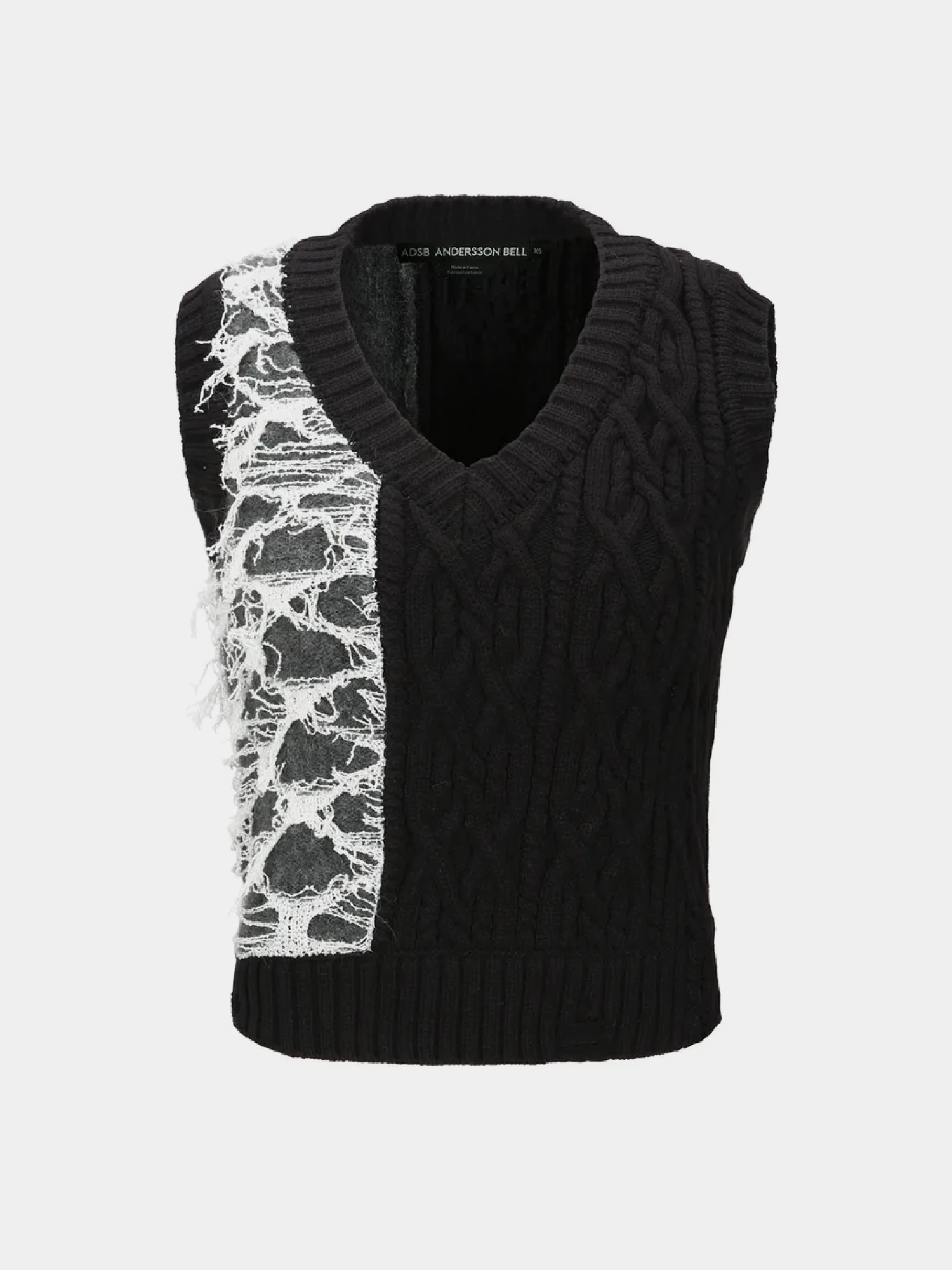 Женский жилет Andersson Bell Boucle Cable Patchwork Grey