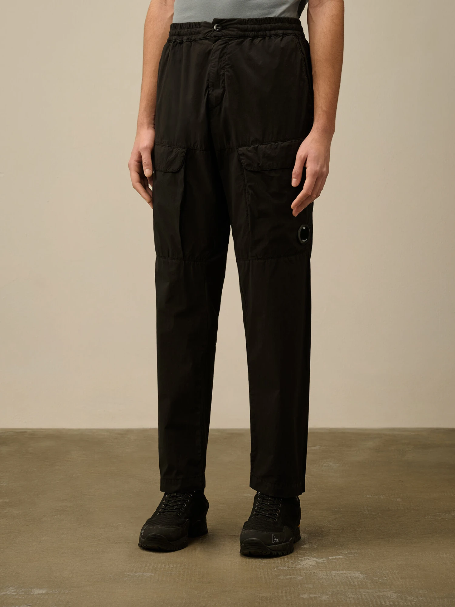 Брюки C.P. Company 50 Fili Stretch Loose Cargo Black