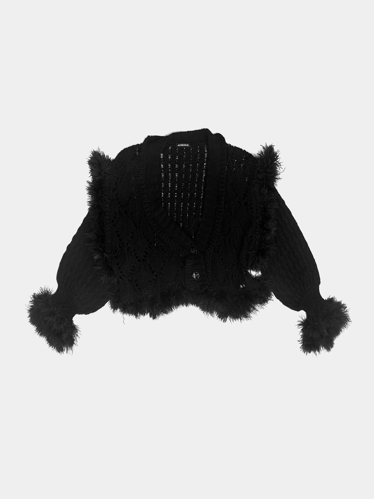 Женский кардиган Ann Demeulemeester Taci Feather Black