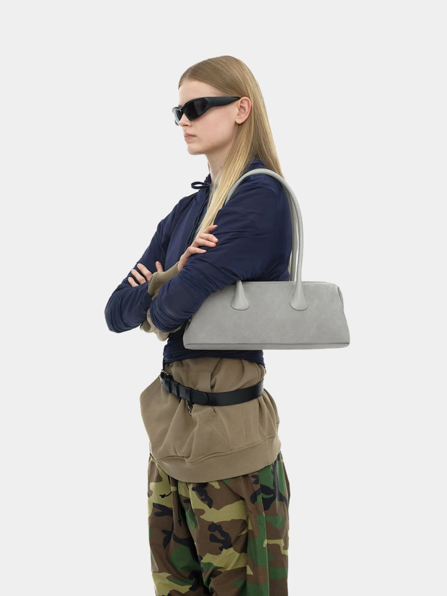 Сумка OSOI Boat Wide Suede Gray