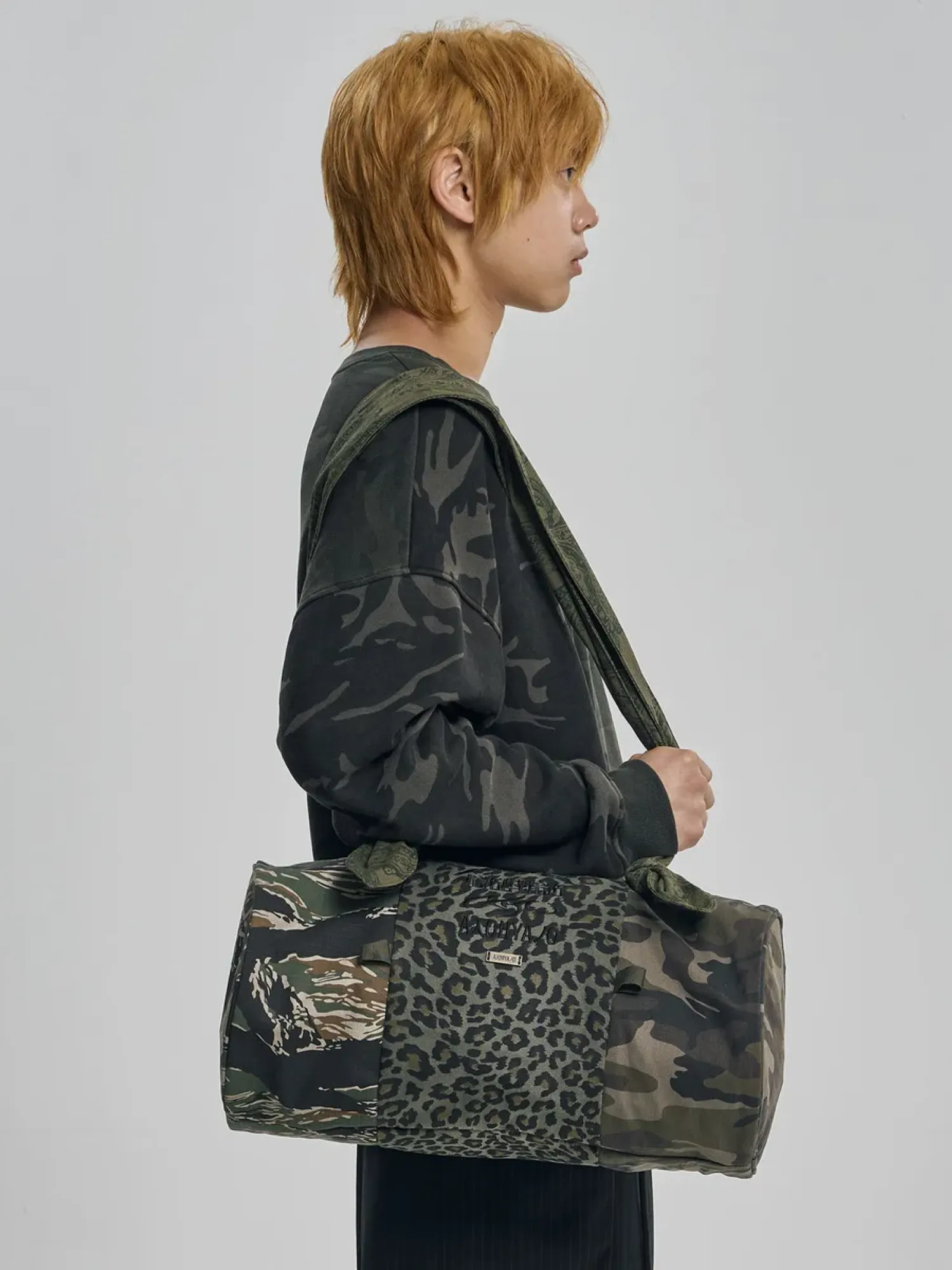 Сумка AJOBYAJO Pattern Mixed Duffle Khaki