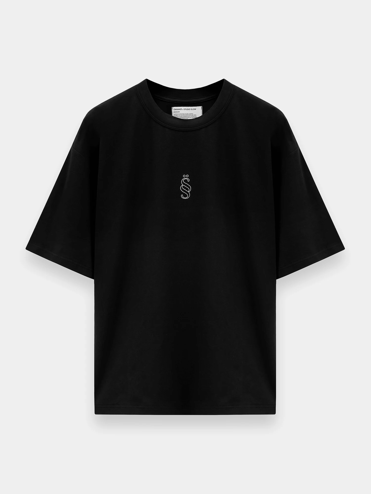 Футболка Studio Slow X ÖMANKÖ Dot-To-Dot T-Shirt Black