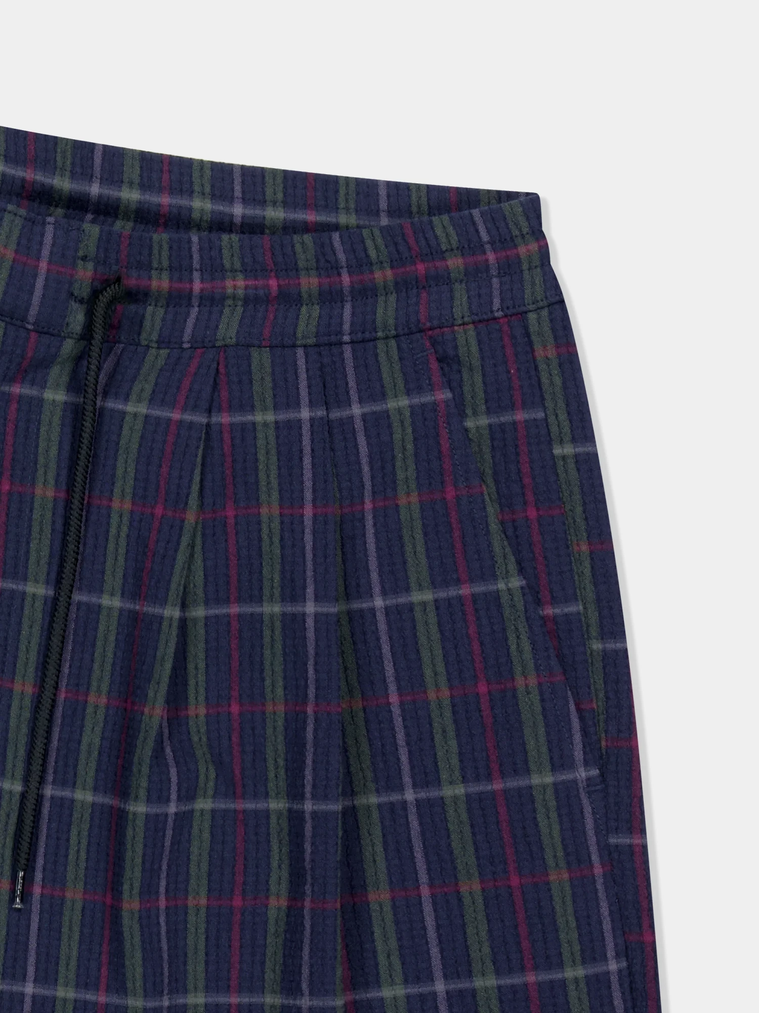 Шорты YESEYESEE Crinkled Fabric Check Blue