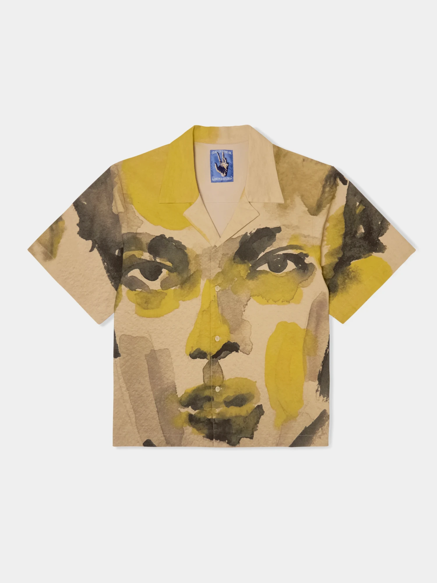 Рубашка KidSuper Watercolor Face Camp Shirt Multi