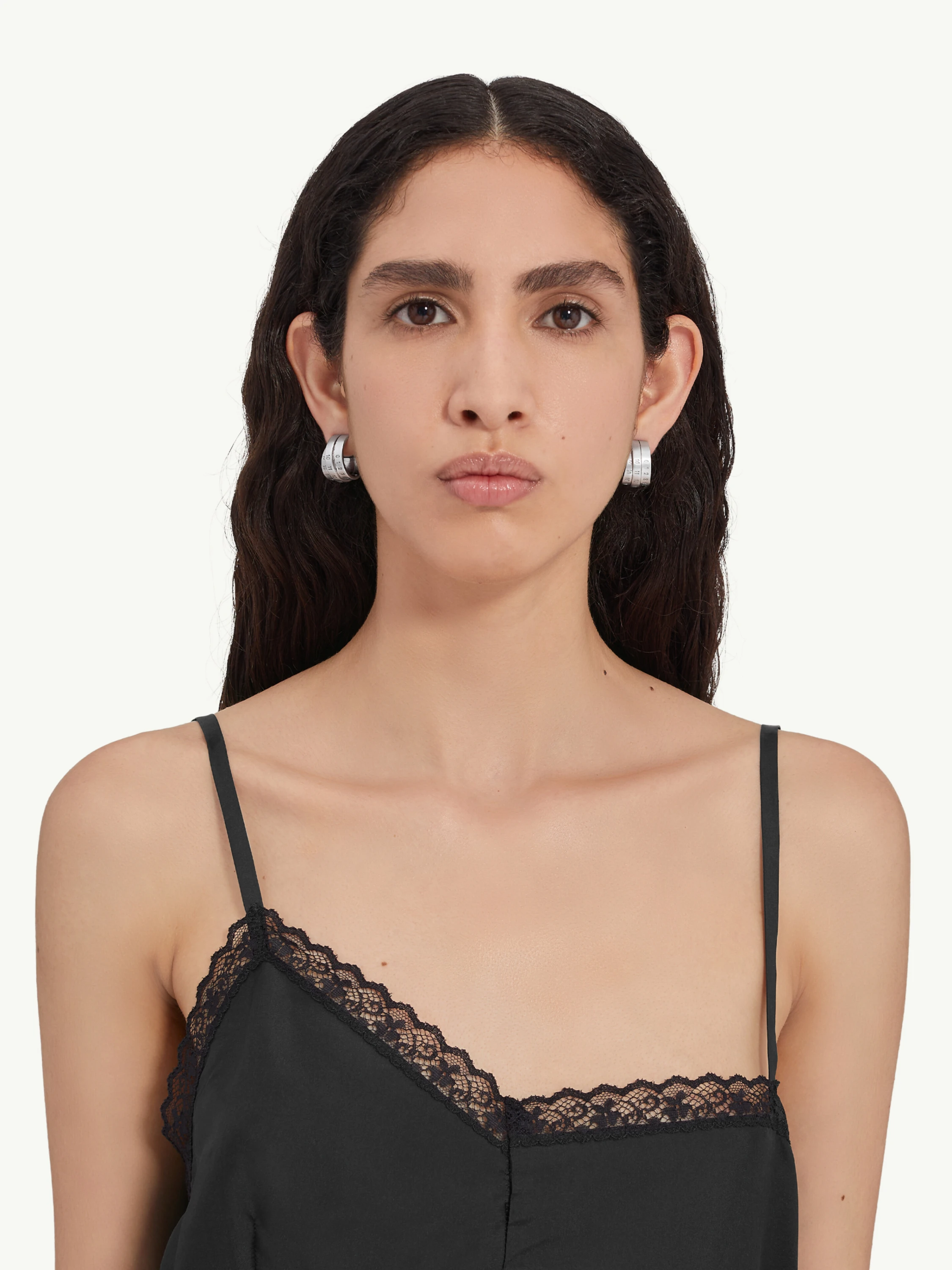 Серьги MM6 Maison Margiela Triple Logo Earrings