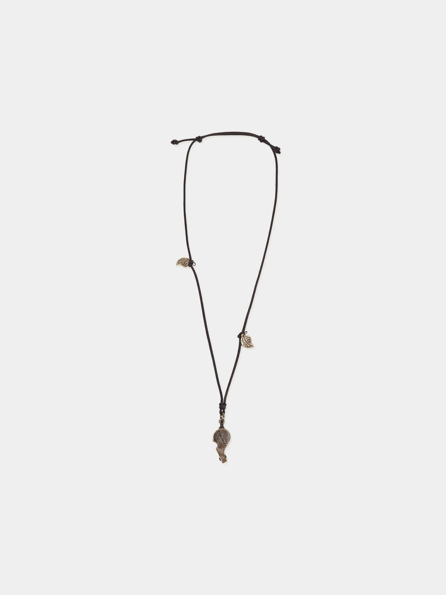 Ожерелье AFTER PRAY Safari Whistle Leaf Antique Gold