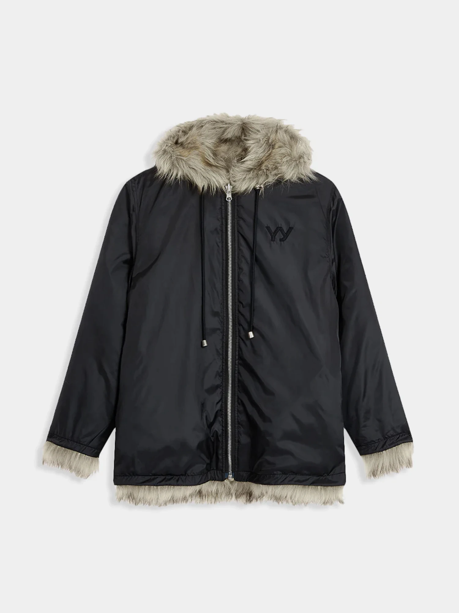 Женская шуба OPEN YY Reversible Faux Fur Beige