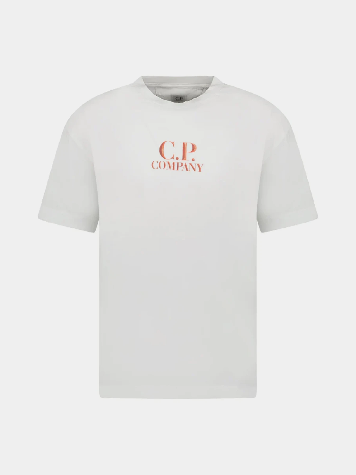 Футболка C.P. Company 30/1 Jersey Logo Gauze White