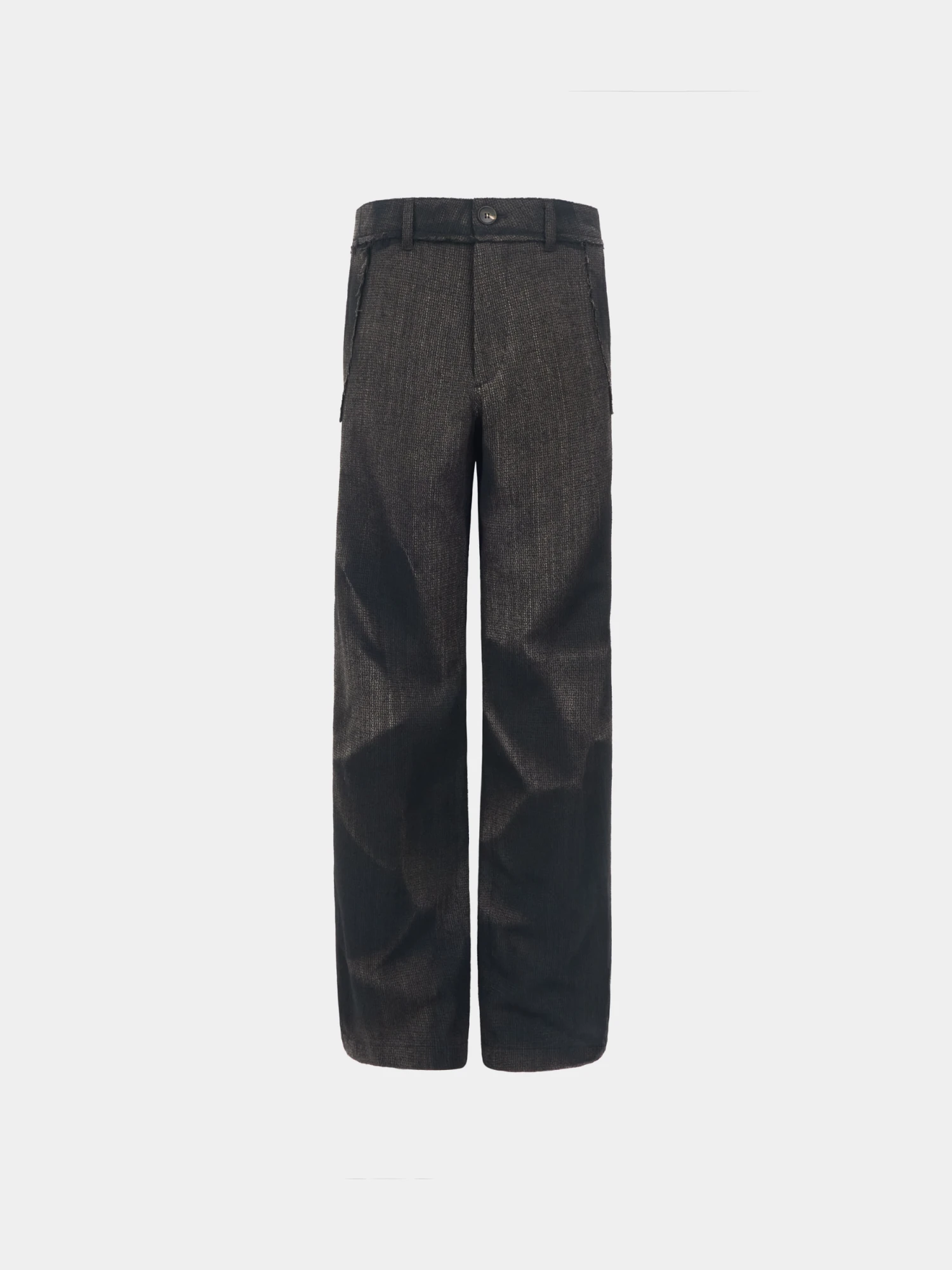 Брюки JIYONGKIM Sun-Bleached Raw Edged Straight Black