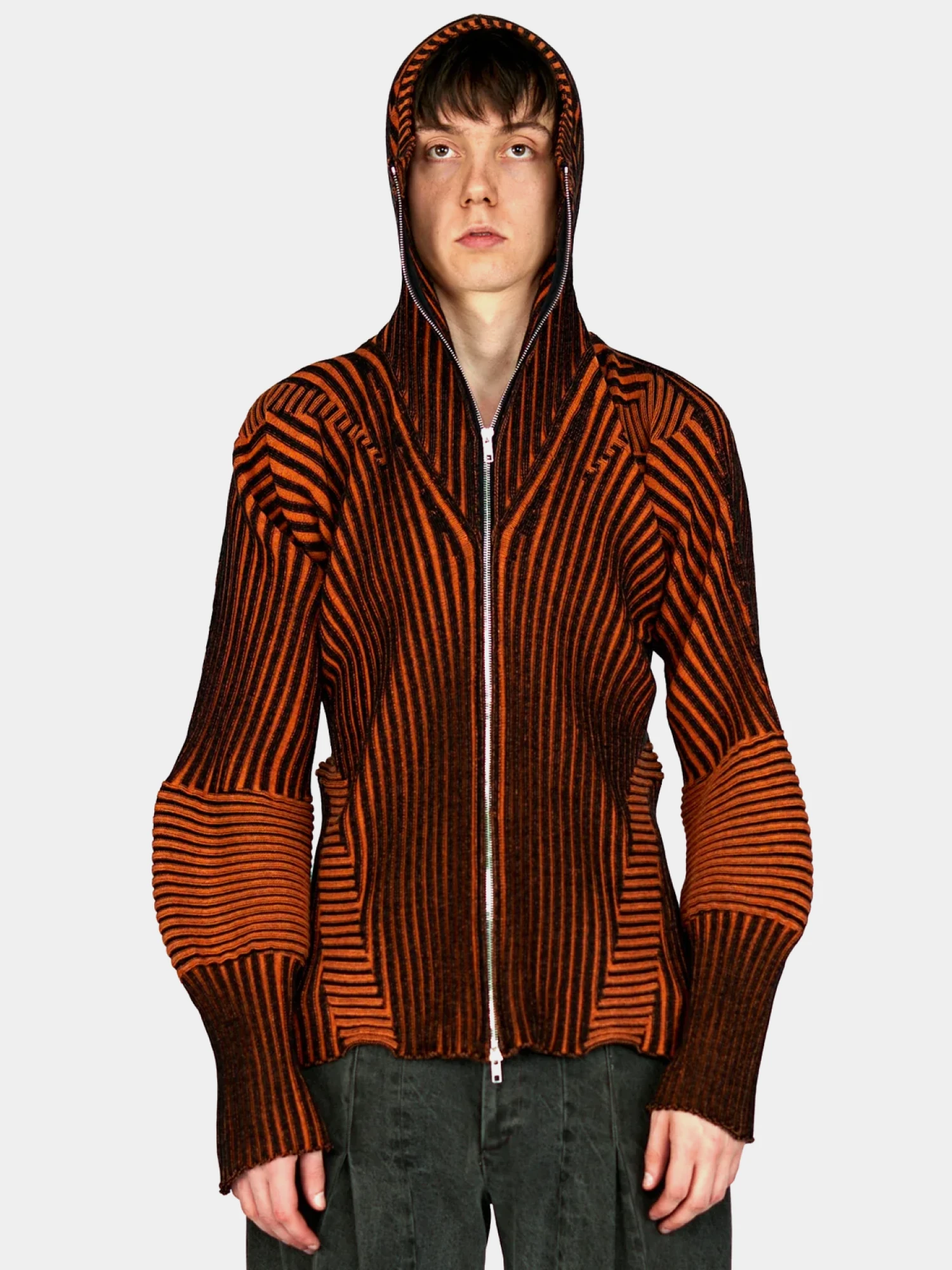 Кардиган LUEDER Healer Knit Zip Black Orange