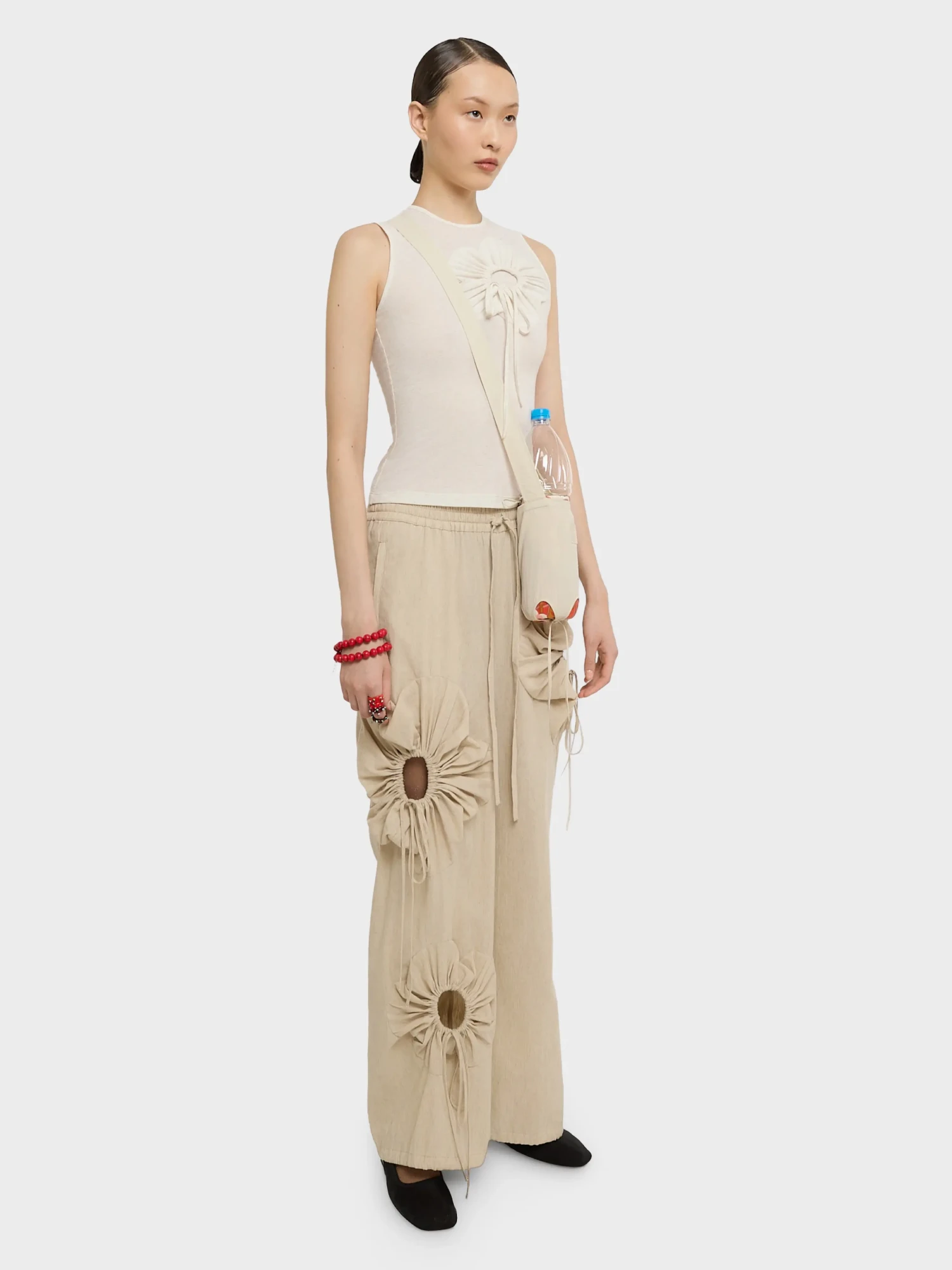 Женский топ J.KIM Flower Tank Cream