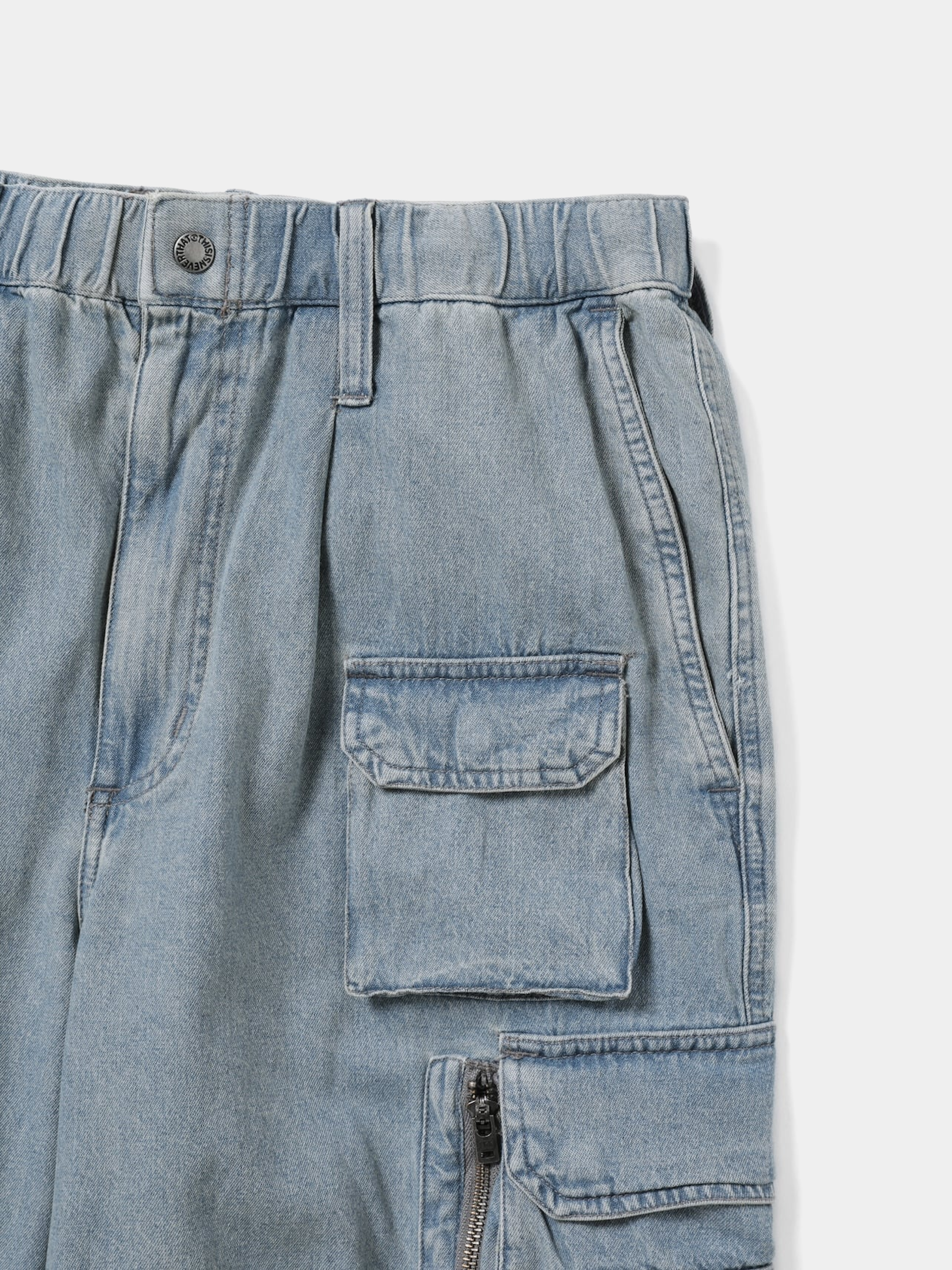 Брюки thisisneverthat Crazy Multi Zip Pant - Updated Washed Blue