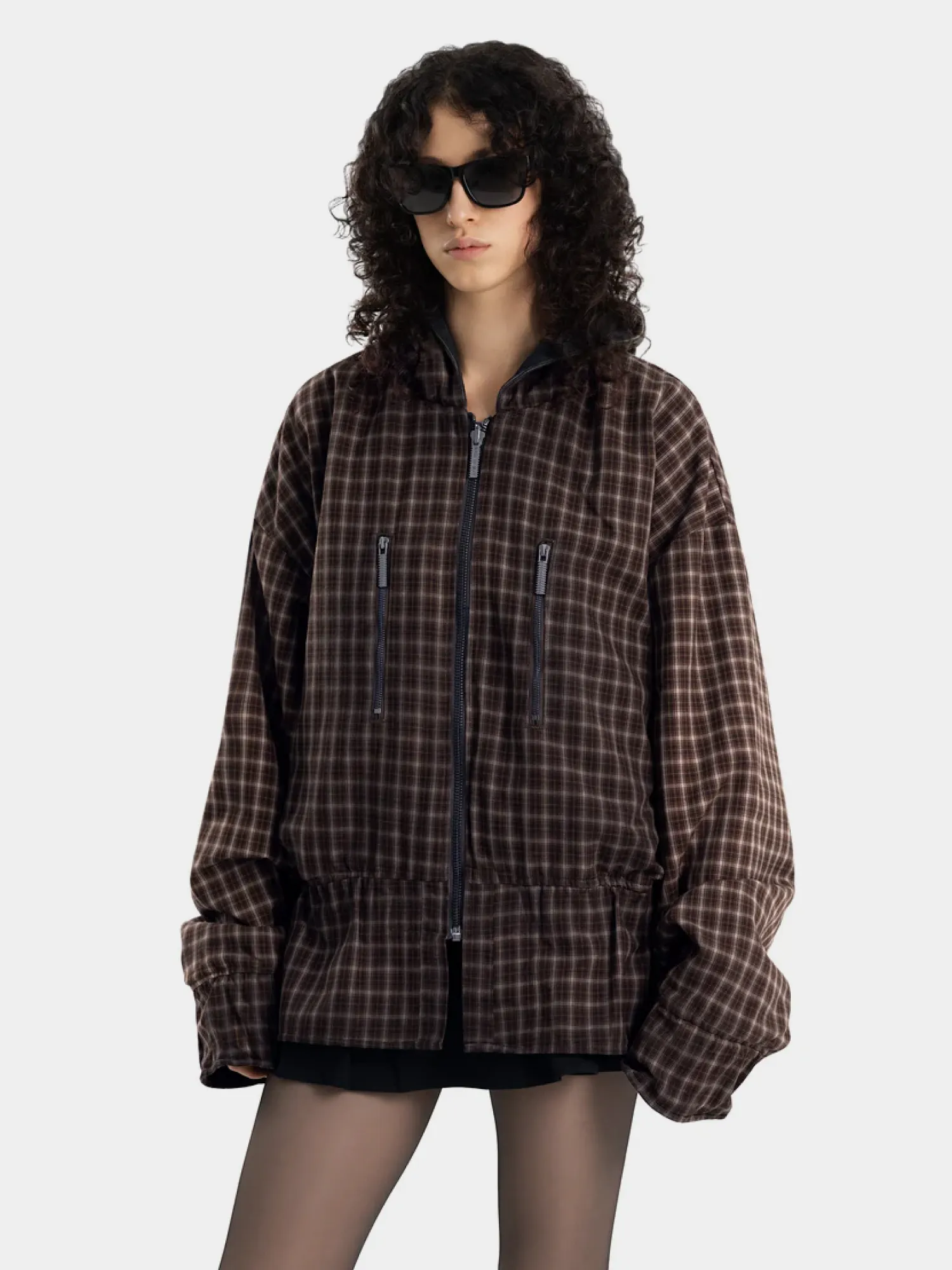 Бомбер с капюшоном MADFRENZY OVERSIZED Black