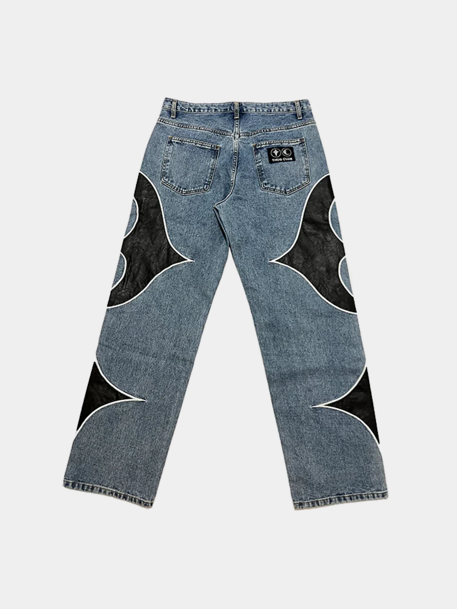 Джинсы Thug Club TC Leather Washing Denim Blue Black