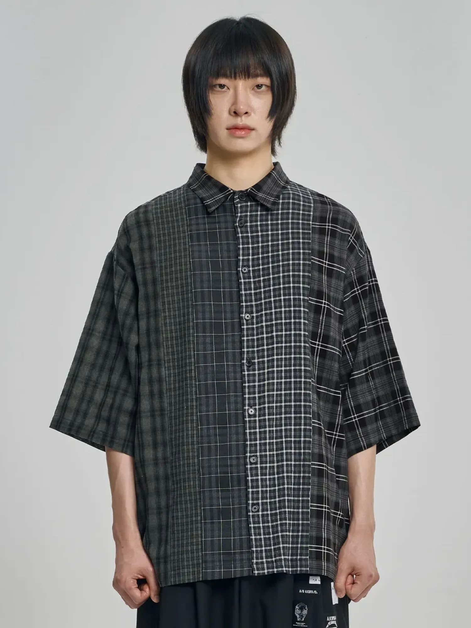 Рубашка AJOBYAJO Check Mixed Black