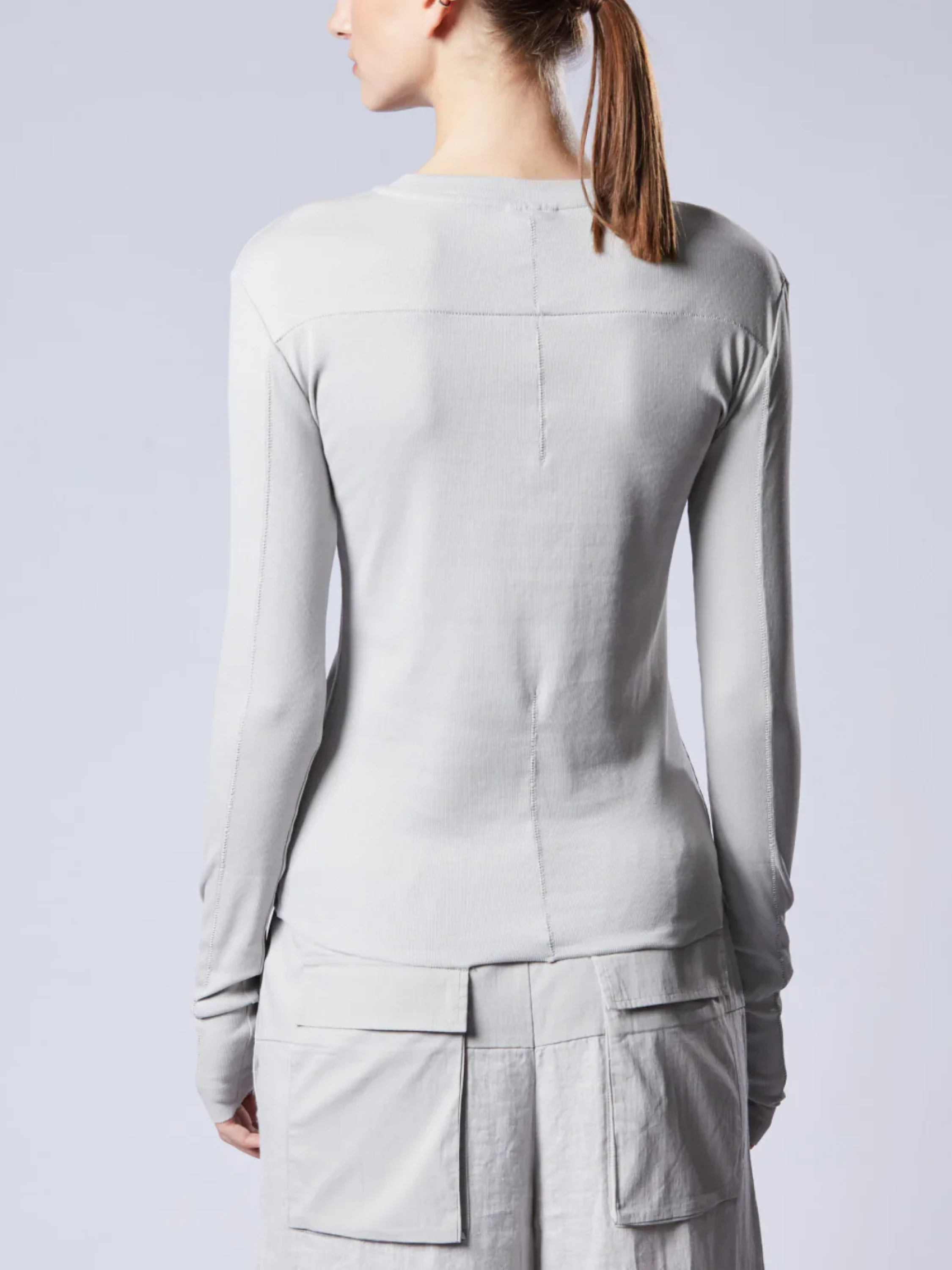 Женский лонгслив thom/krom W TS 518 Silver