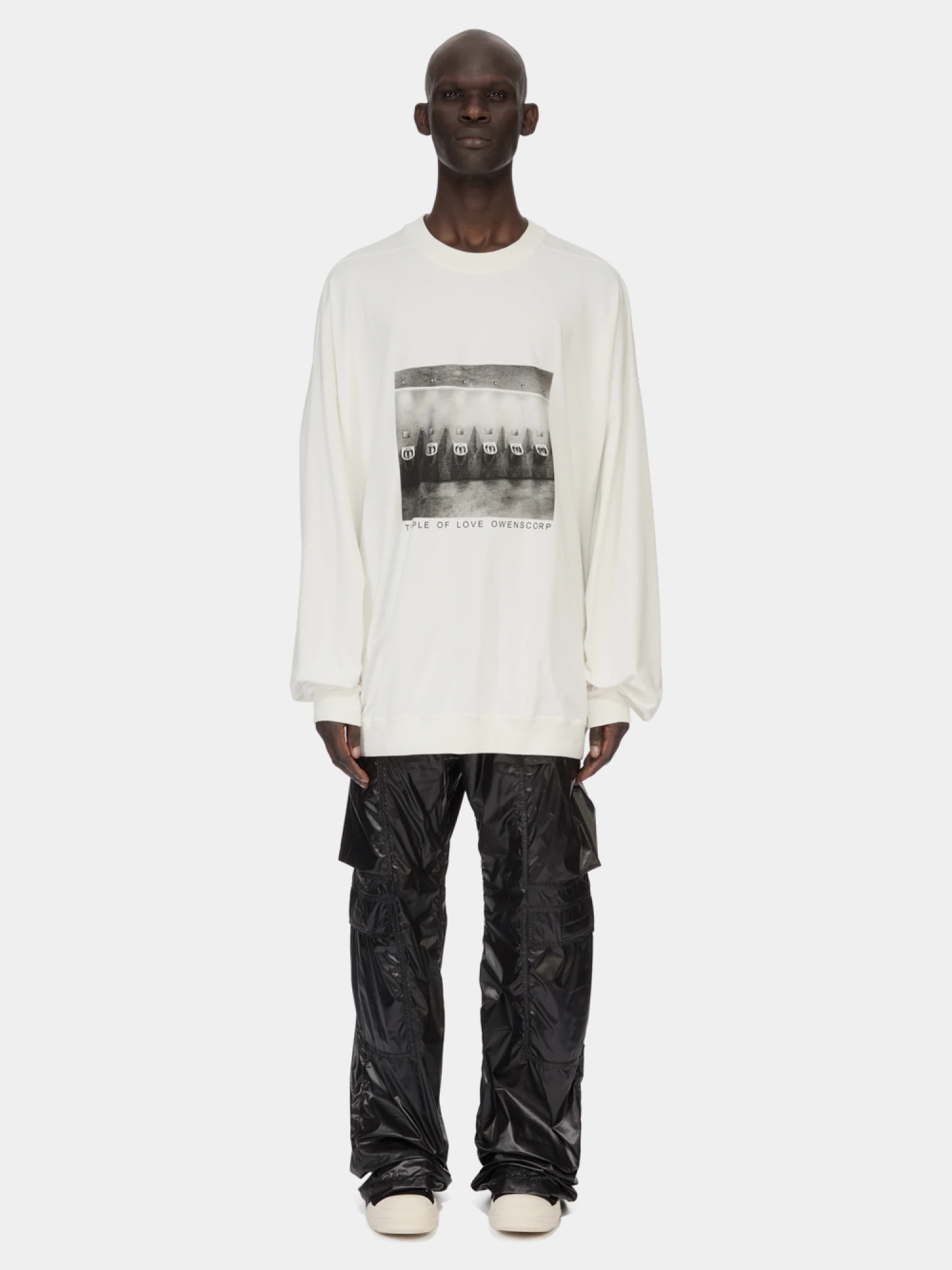 Свитшот RICK OWENS DRKSHDW Hun Crewneck Milk/Black