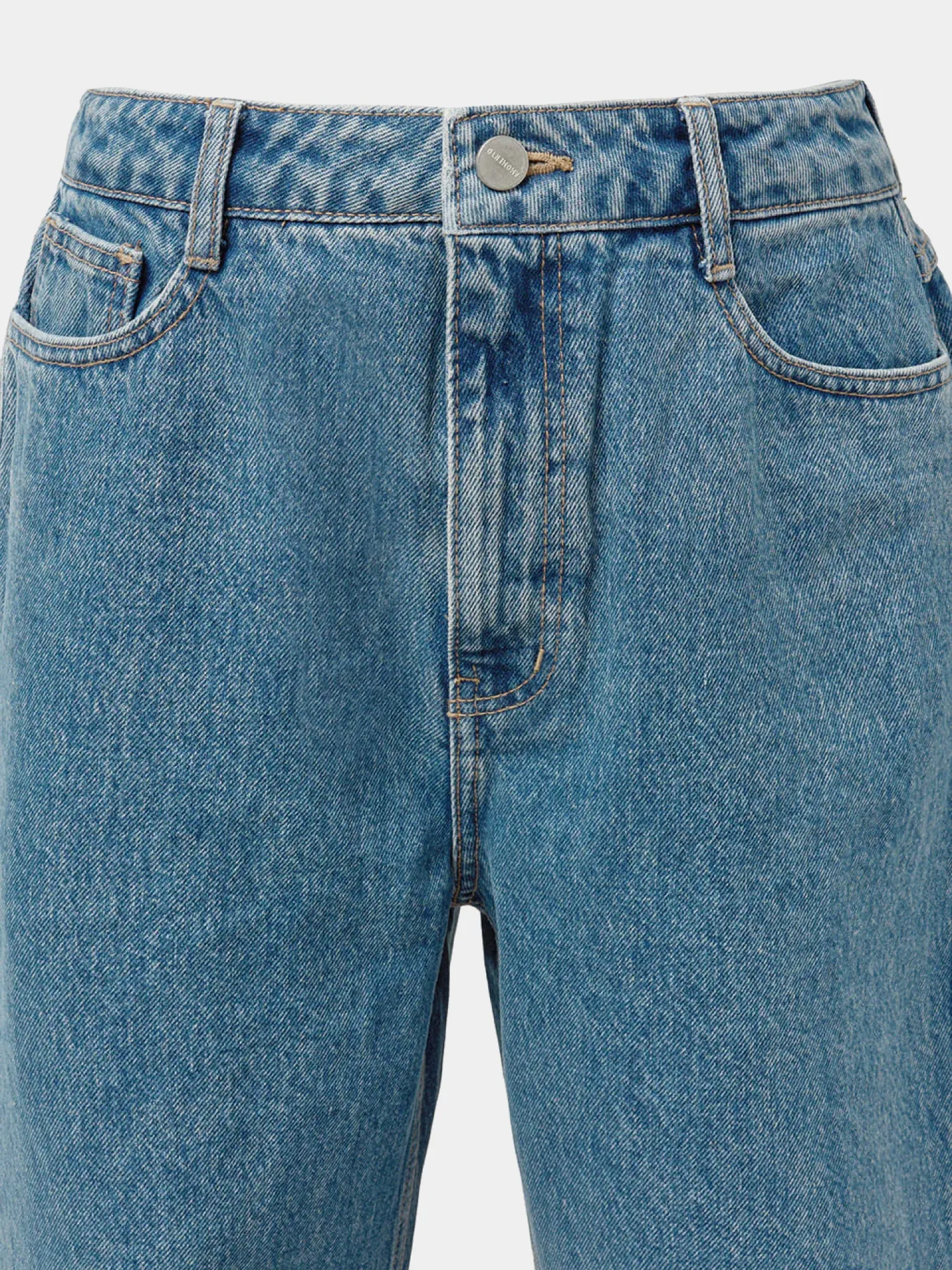 Джинсы AMOMENTO Mens Straight Fit Mid Blue