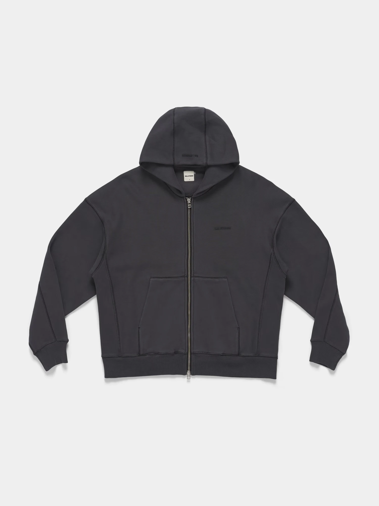 Зип-худи HAL STUDIOS Haus Hoooded Zip Washed Black