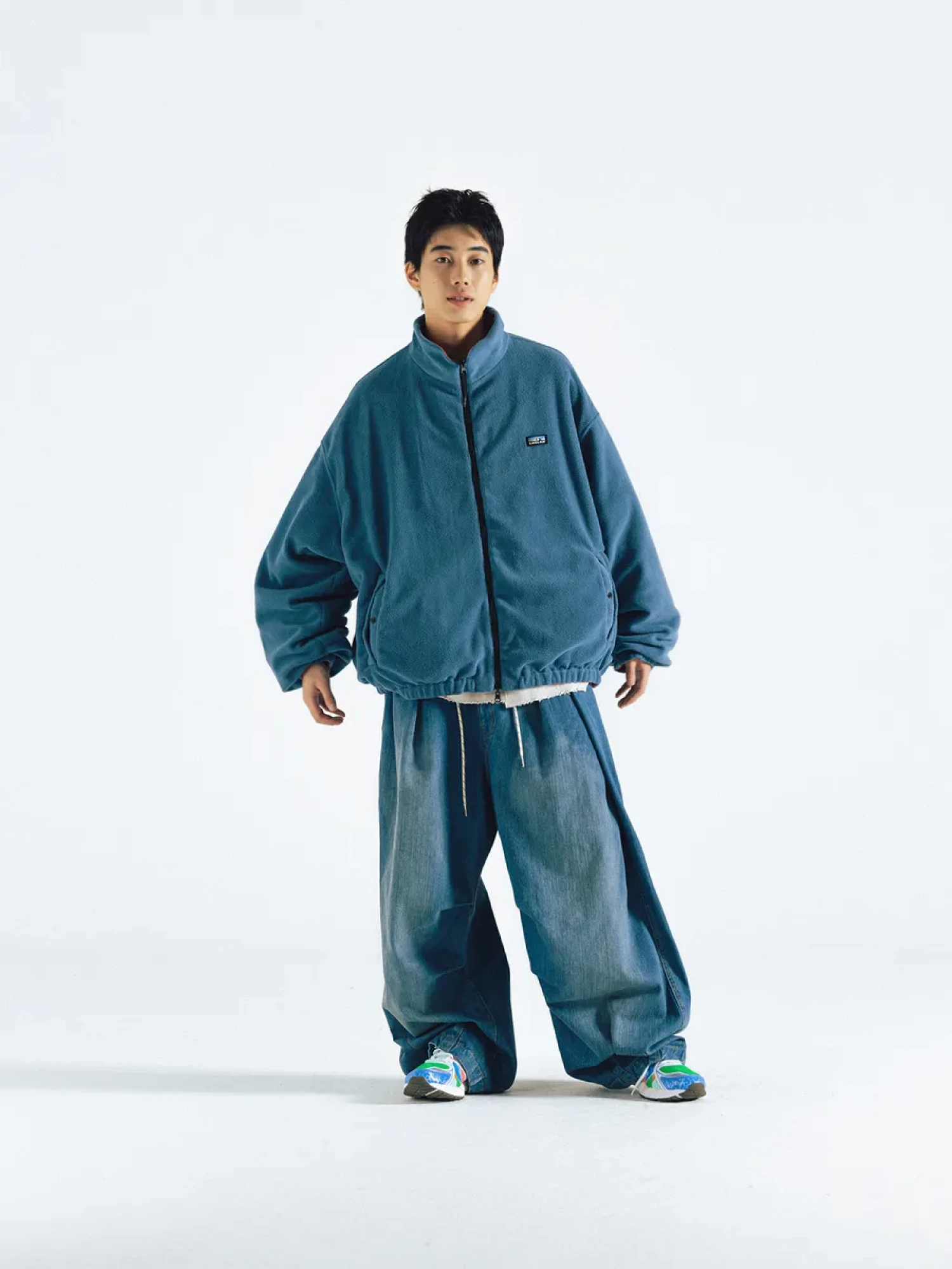 Двусторонняя флисовая куртка ANGLAN Reversible Hiker Blue/Orange