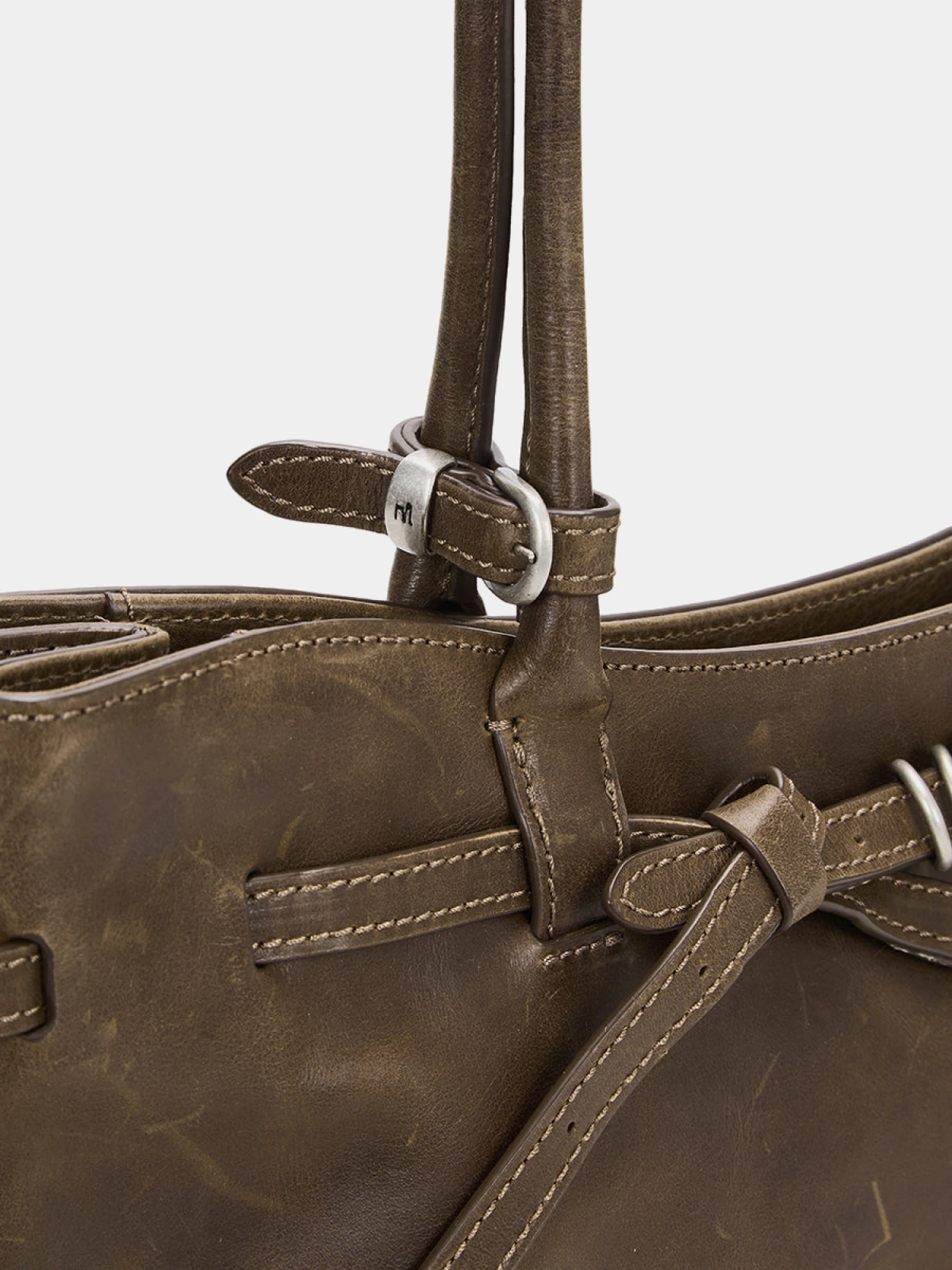 Женская сумка MARGESHERWOOD Grandma Used Shoulder Washed Brown
