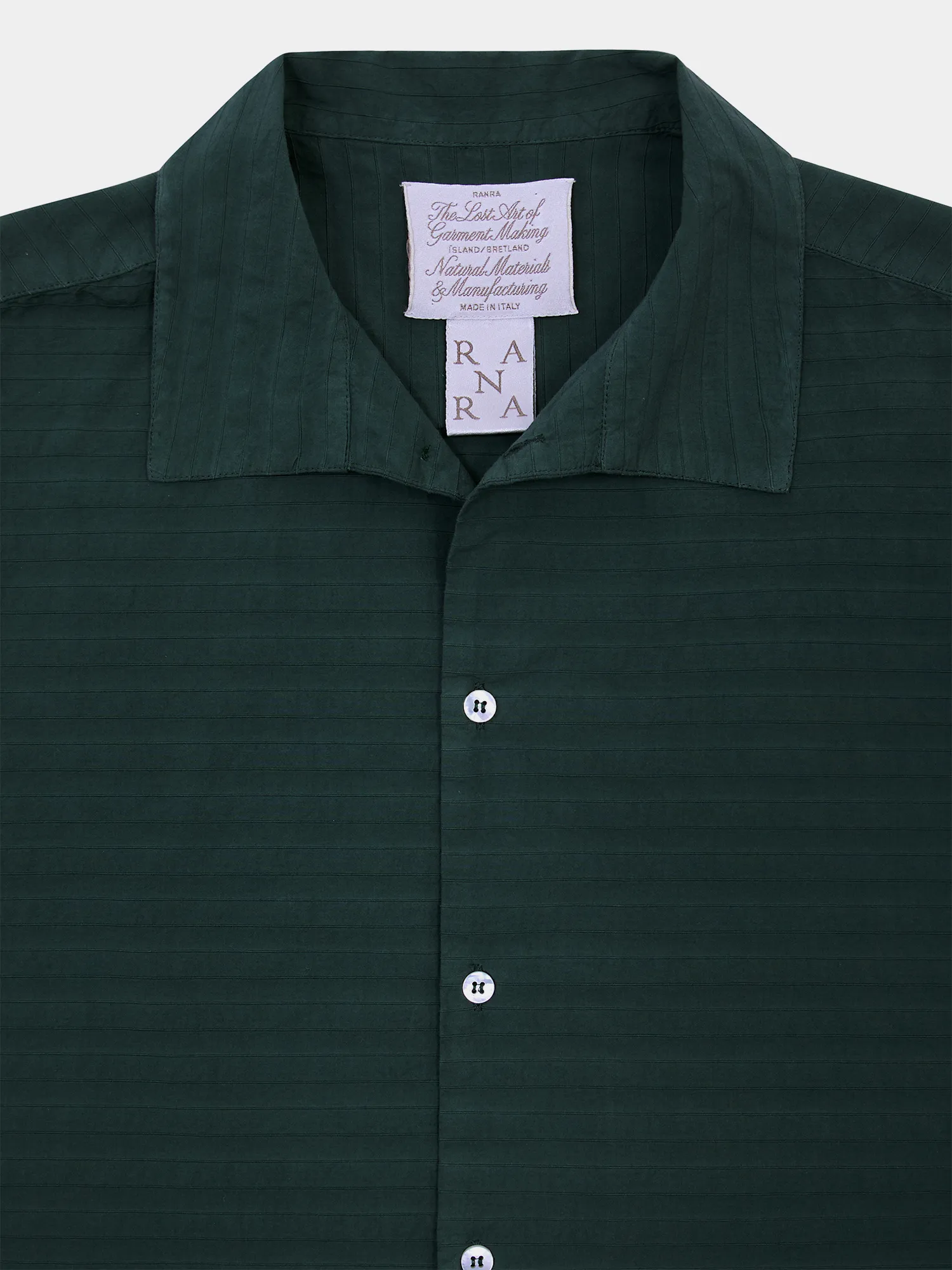 Рубашка RANRA Sun Stripy Cotton S/S Kombu Green