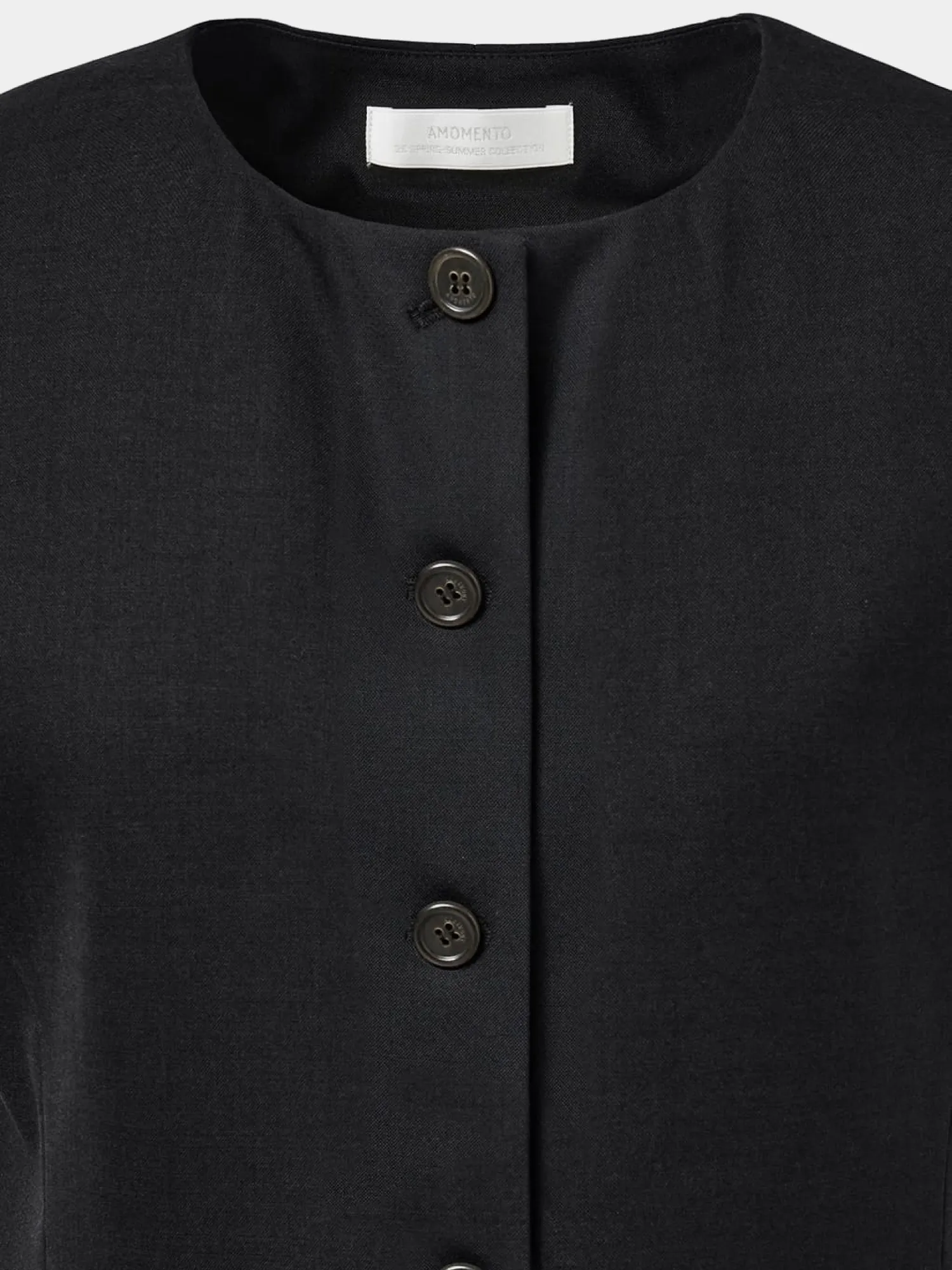 Женский жилет AMOMENTO Oversized Button Up Vest Black