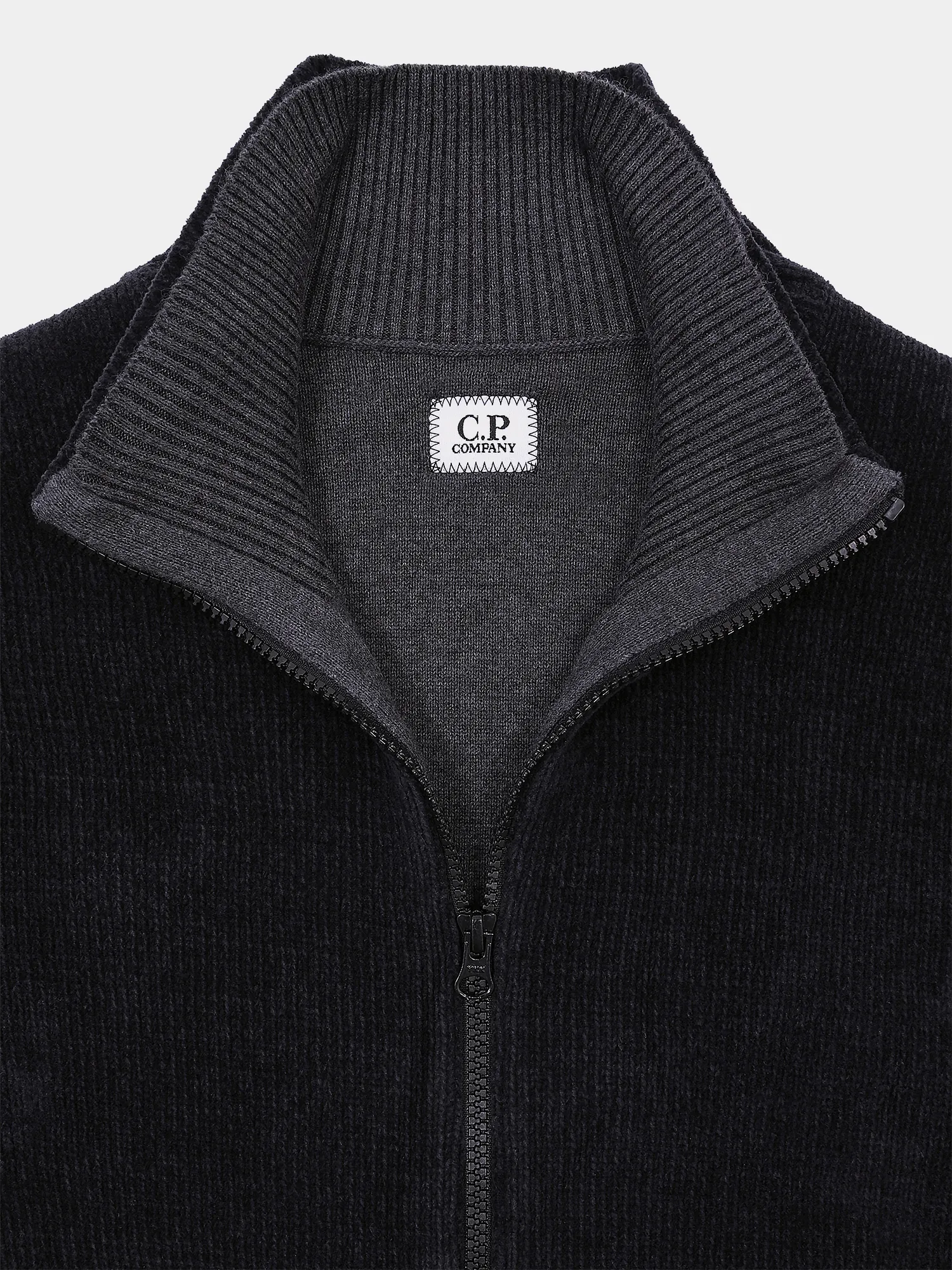 Кардиган C.P. Company Cotton Chenille Double Zipped Black Sand