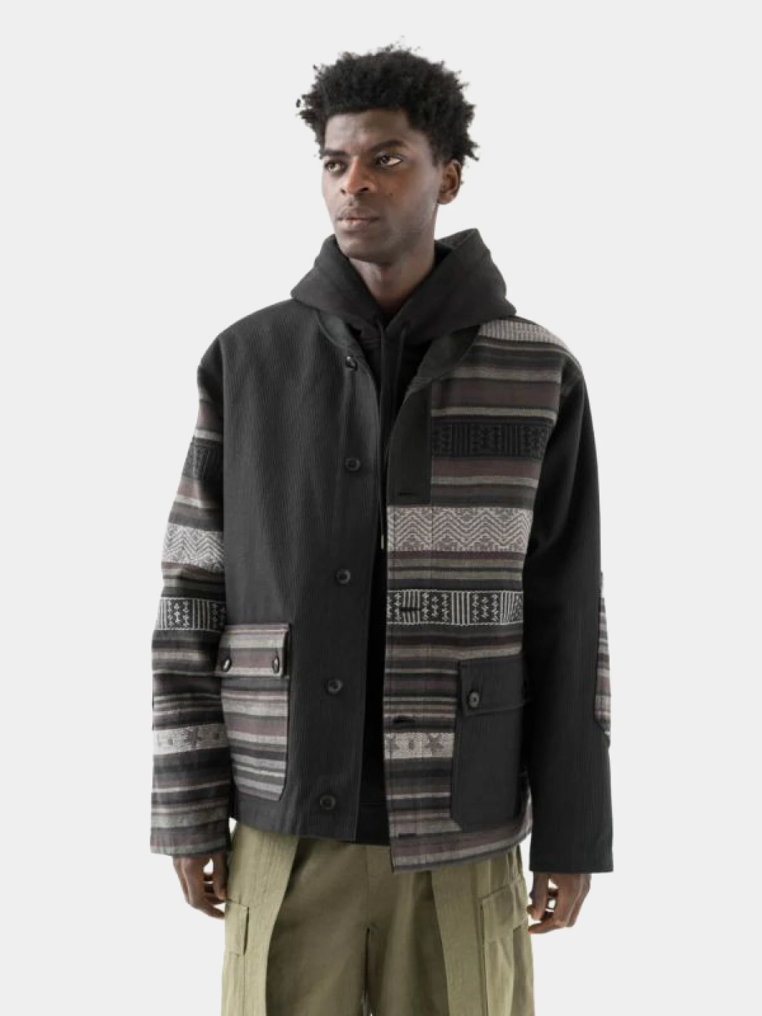 Куртка MAHARISHI 7142 Upcycled Shawl Chore Black