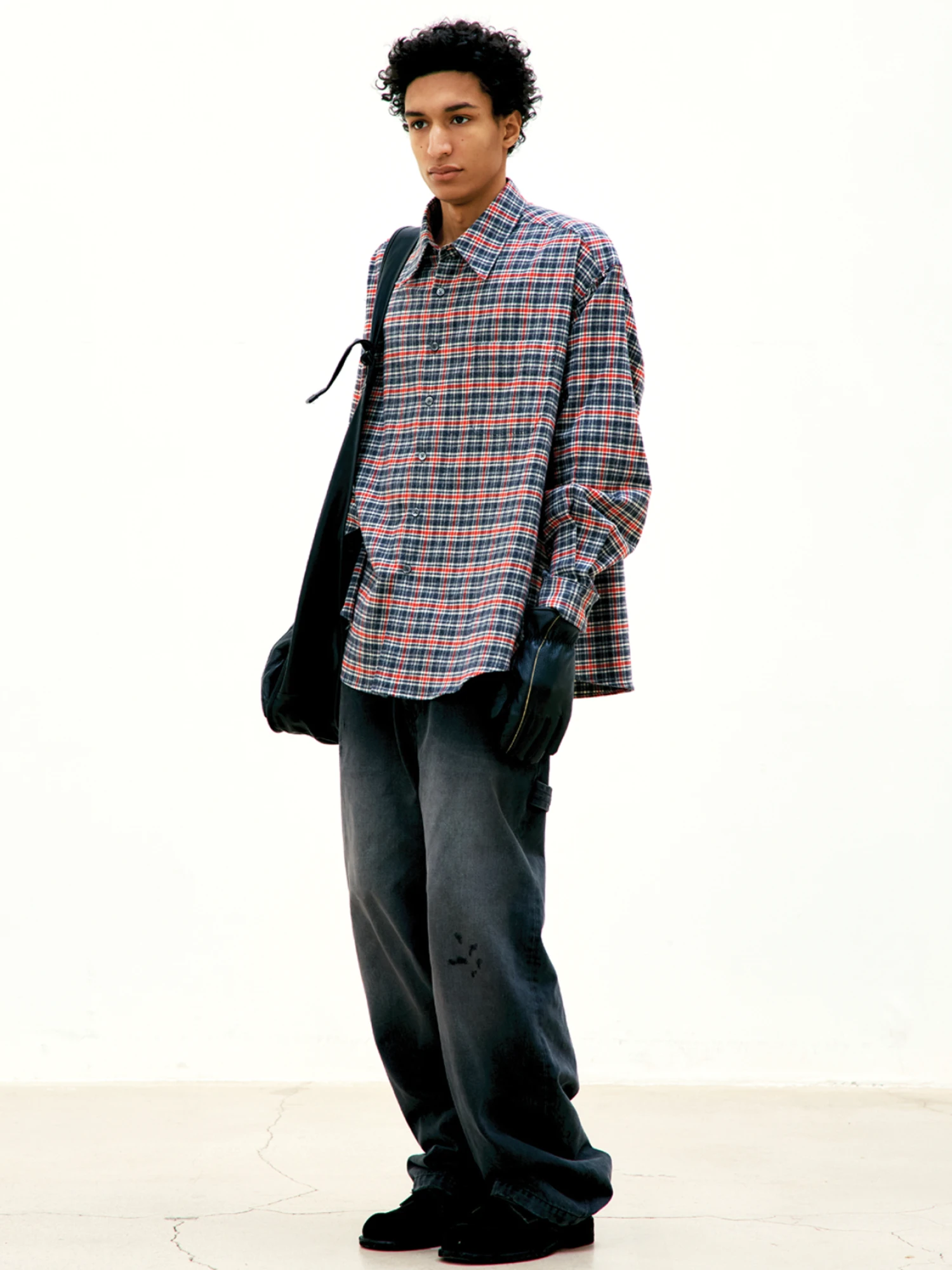 Рубашка COOR Cutoff Checkered Shirt Red Check