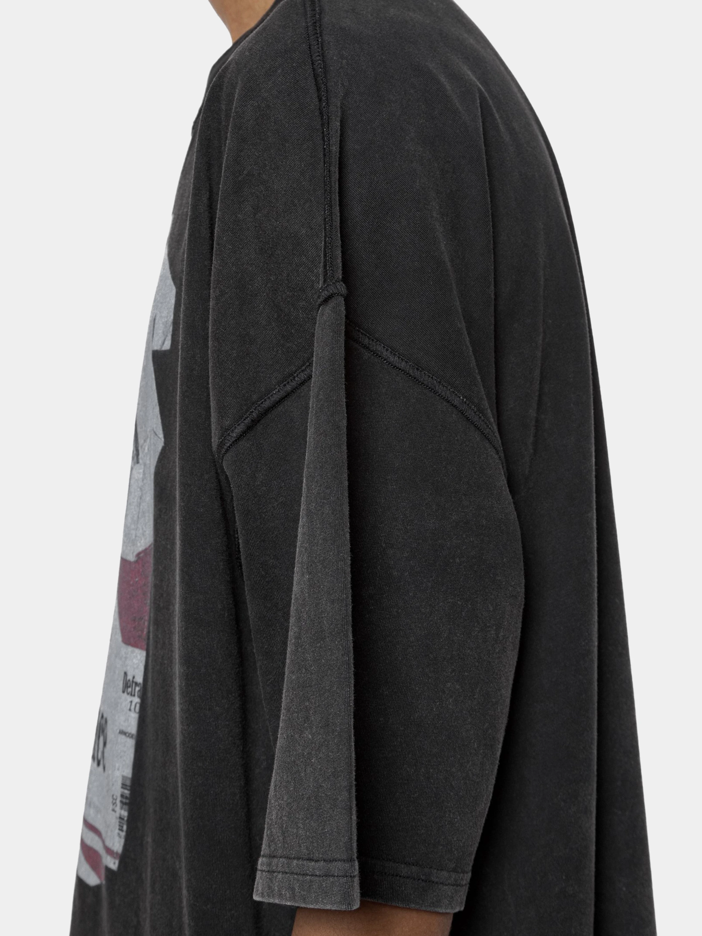 Футболка ARNODEFRANCE 'Antisocial Flavor Red' Washed Black
