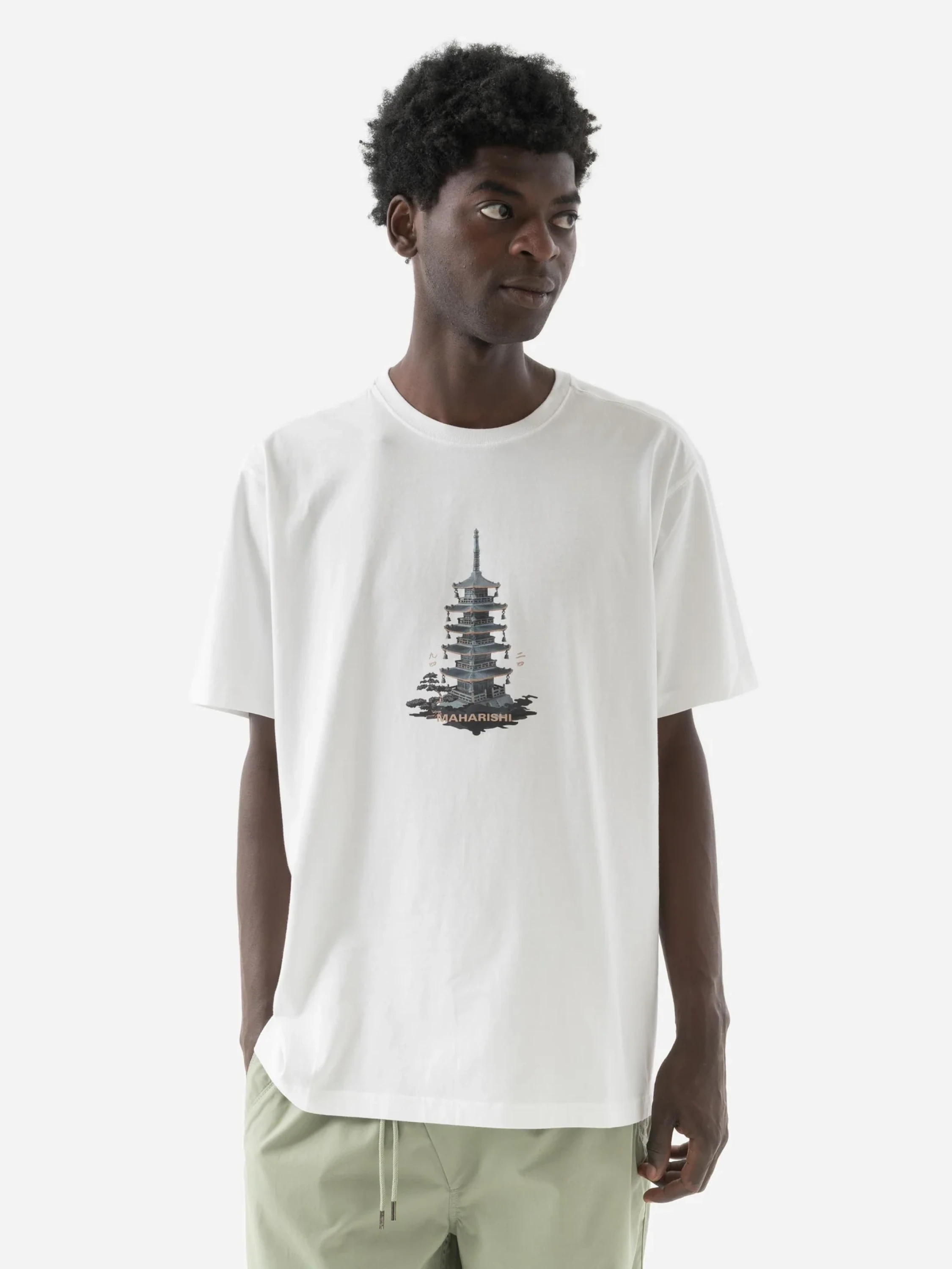 Футболка MAHARISHI 1384 Bonsai Temple Jerse White