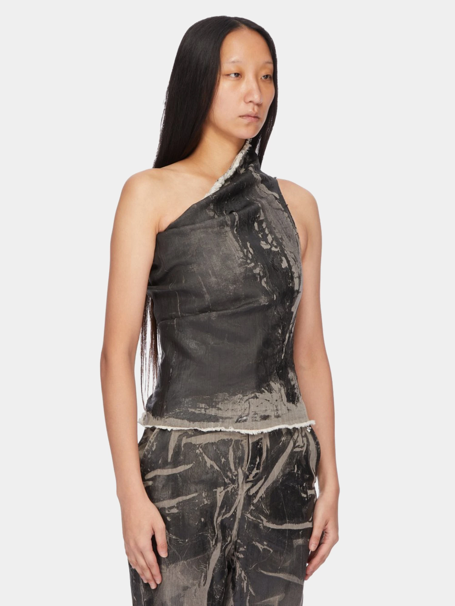 Женский топ RICK OWENS DRKSHDW Athena Washed Foil Black