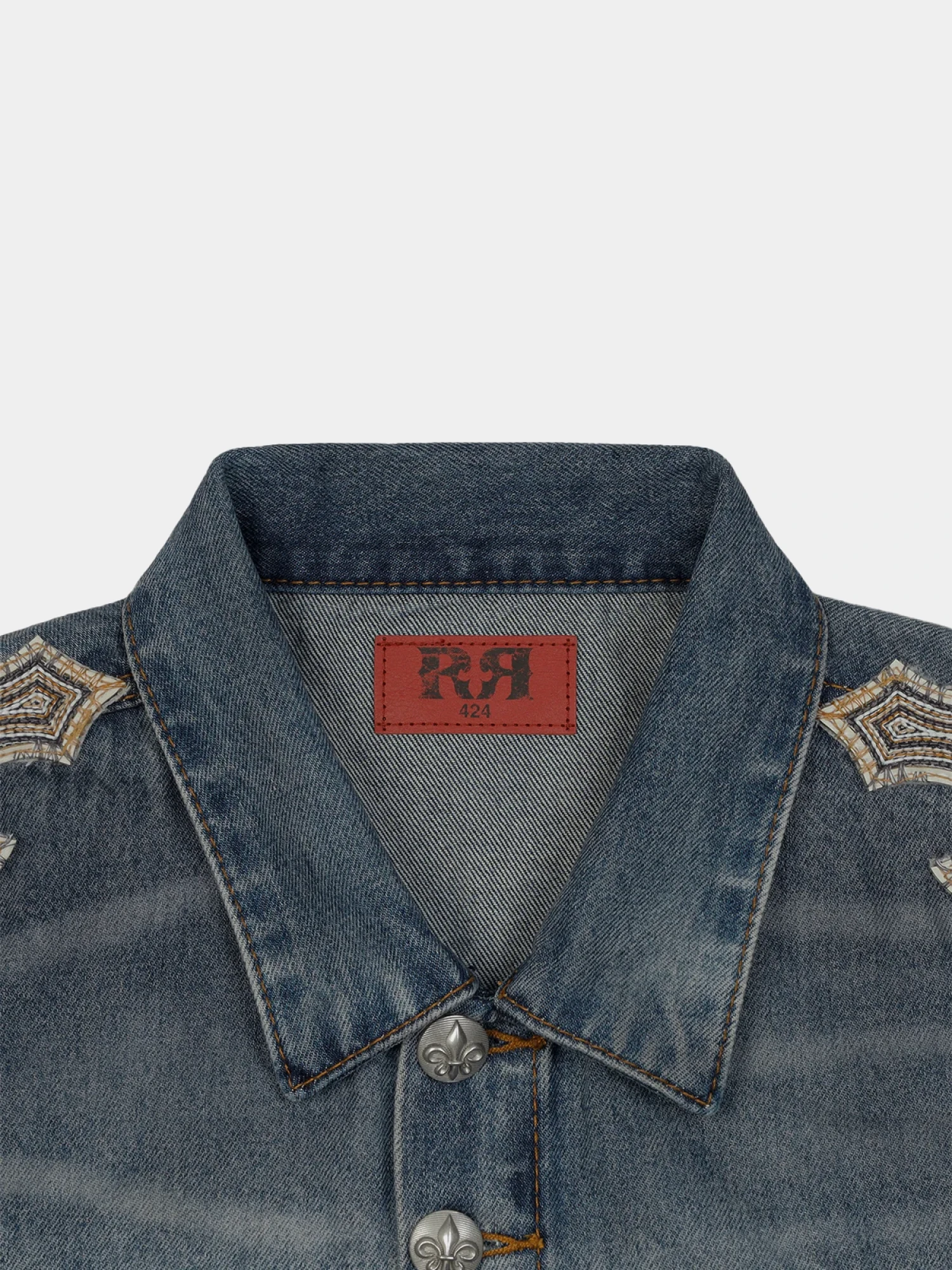 Джинсовая куртка 424 x Rock Revival RR Alias Trucker Dark Washing
