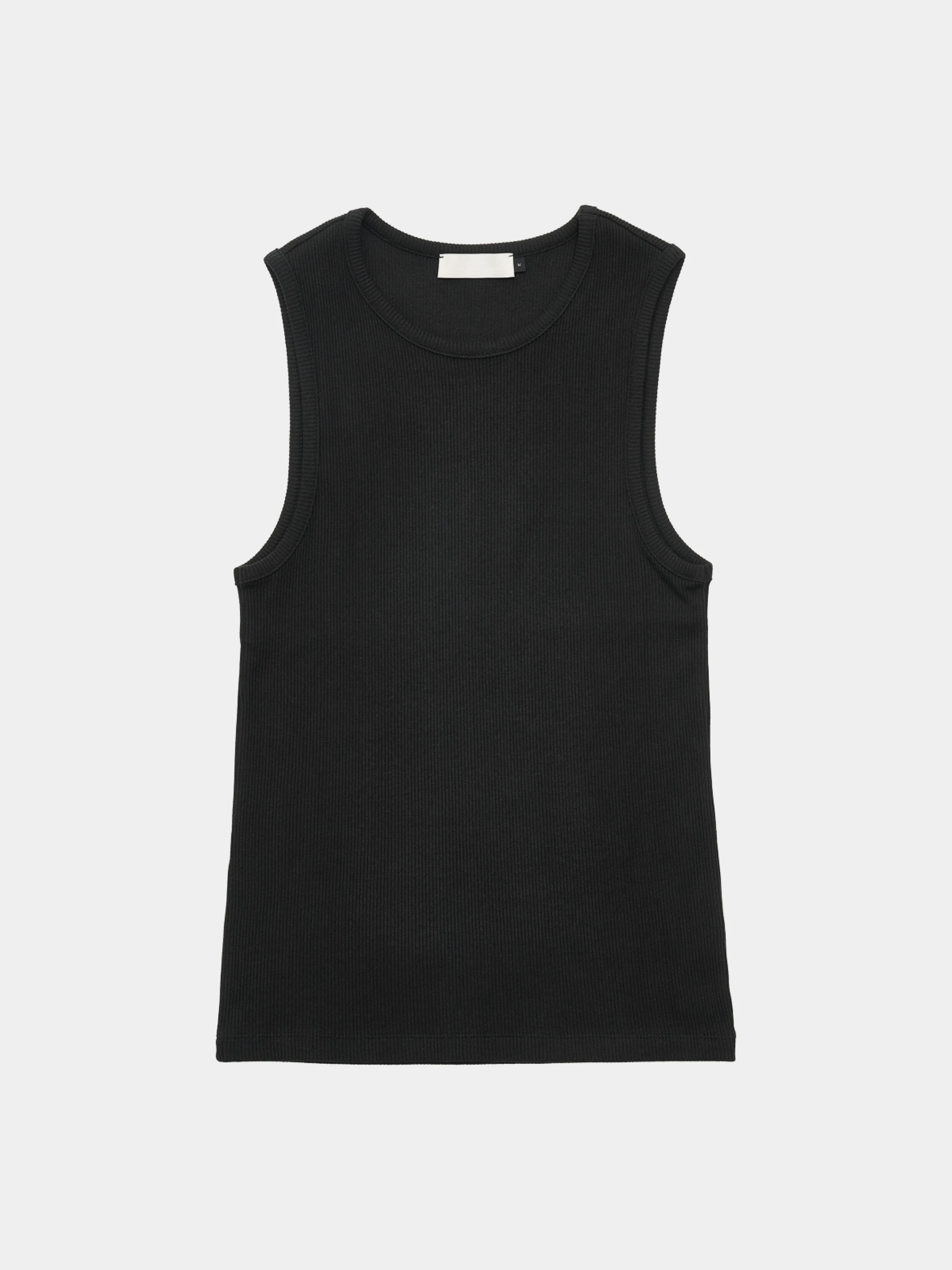 Топ AMOMENTO Round Neck Sleeveless Top Black