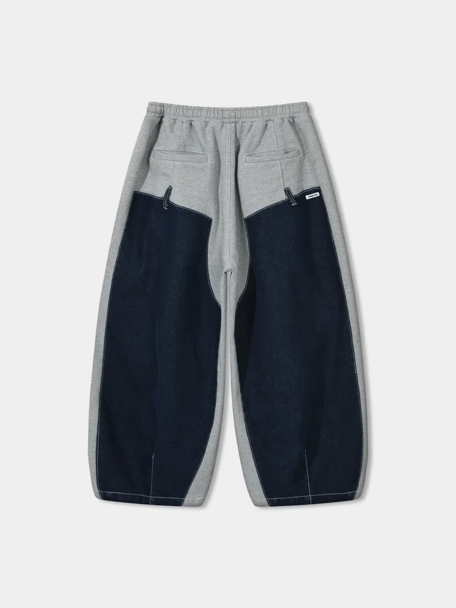 Брюки ANGLAN Denim Double Sweat Balloon Melange Grey