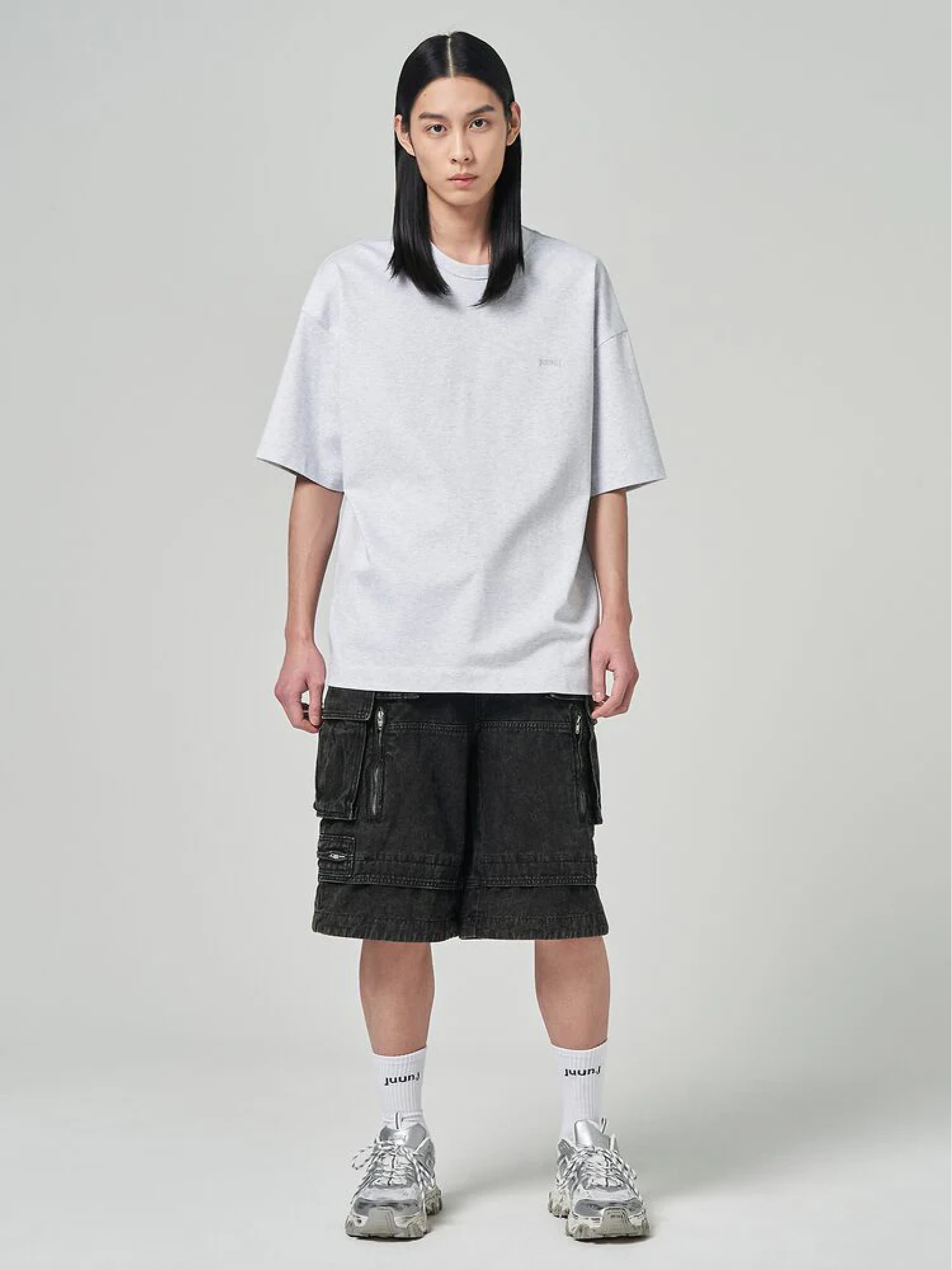 Шорты JUUN.J Panelled Denim Shorts Black