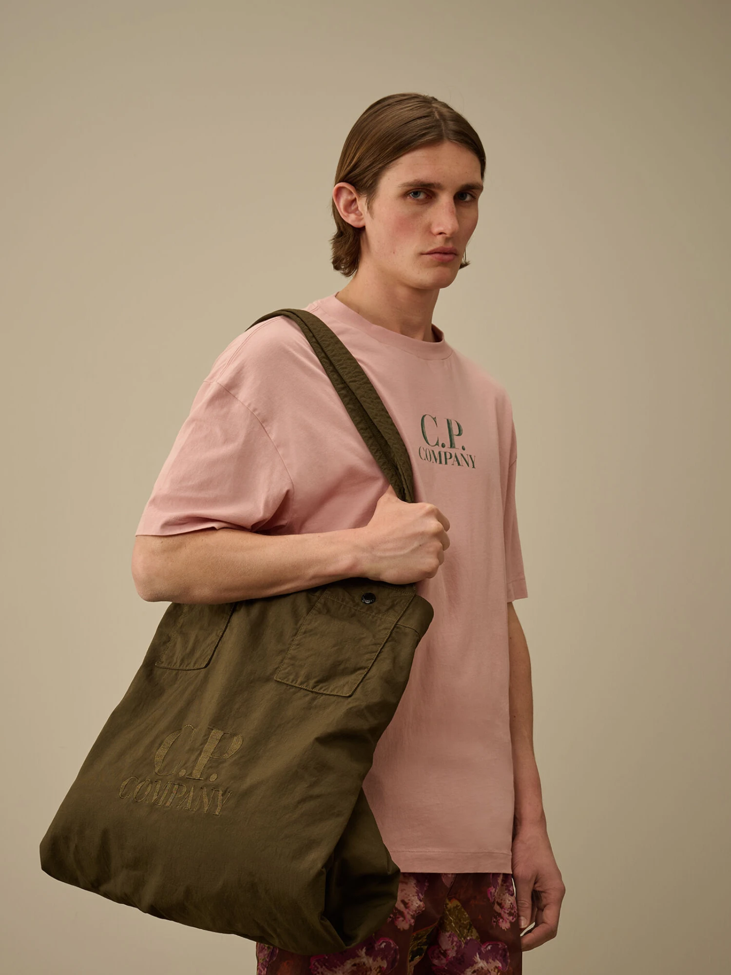 Тоут C.P. Company Twill Left Hand Logo Ivy Green