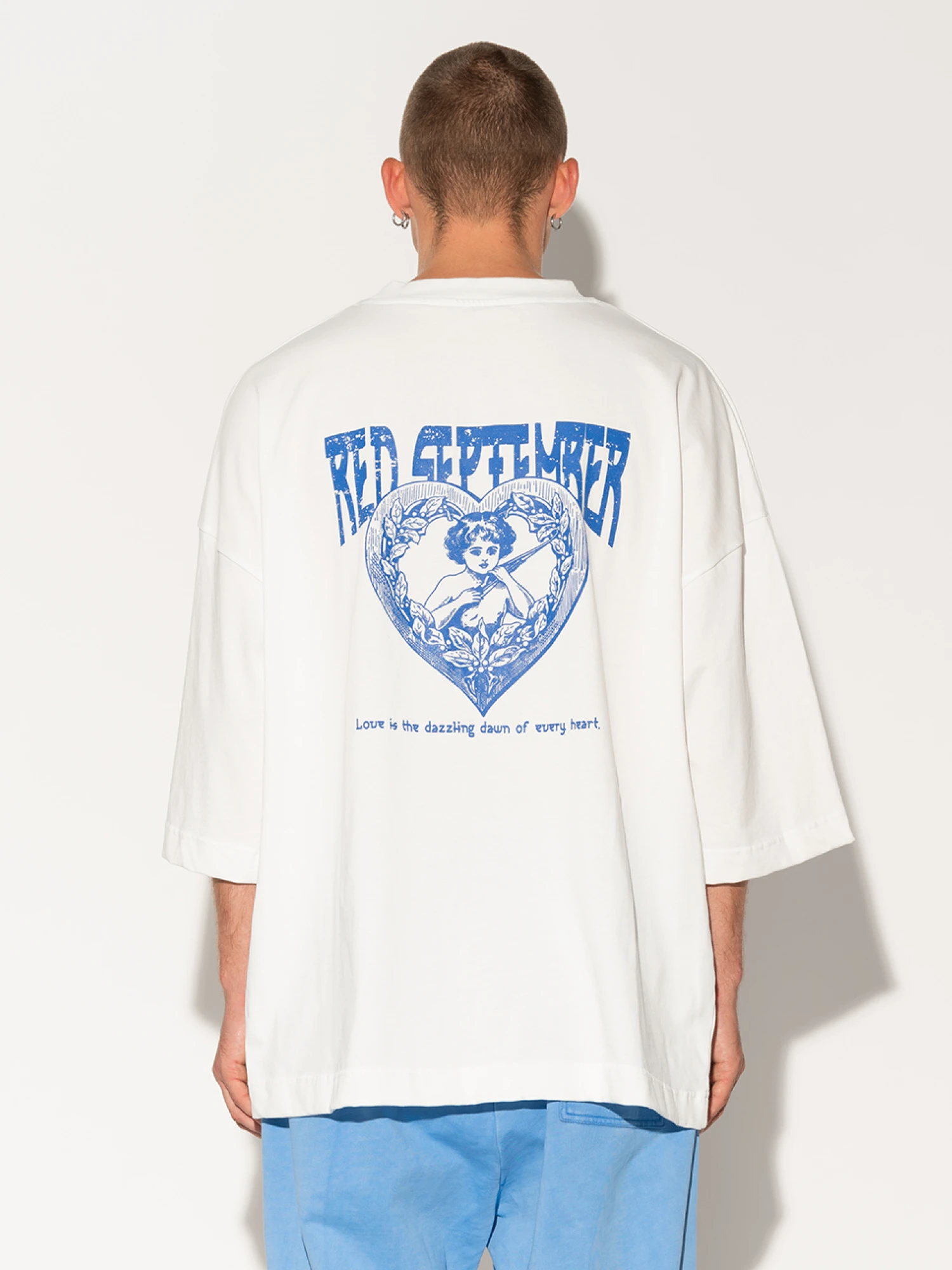 Футболка Red September Blue Heart White