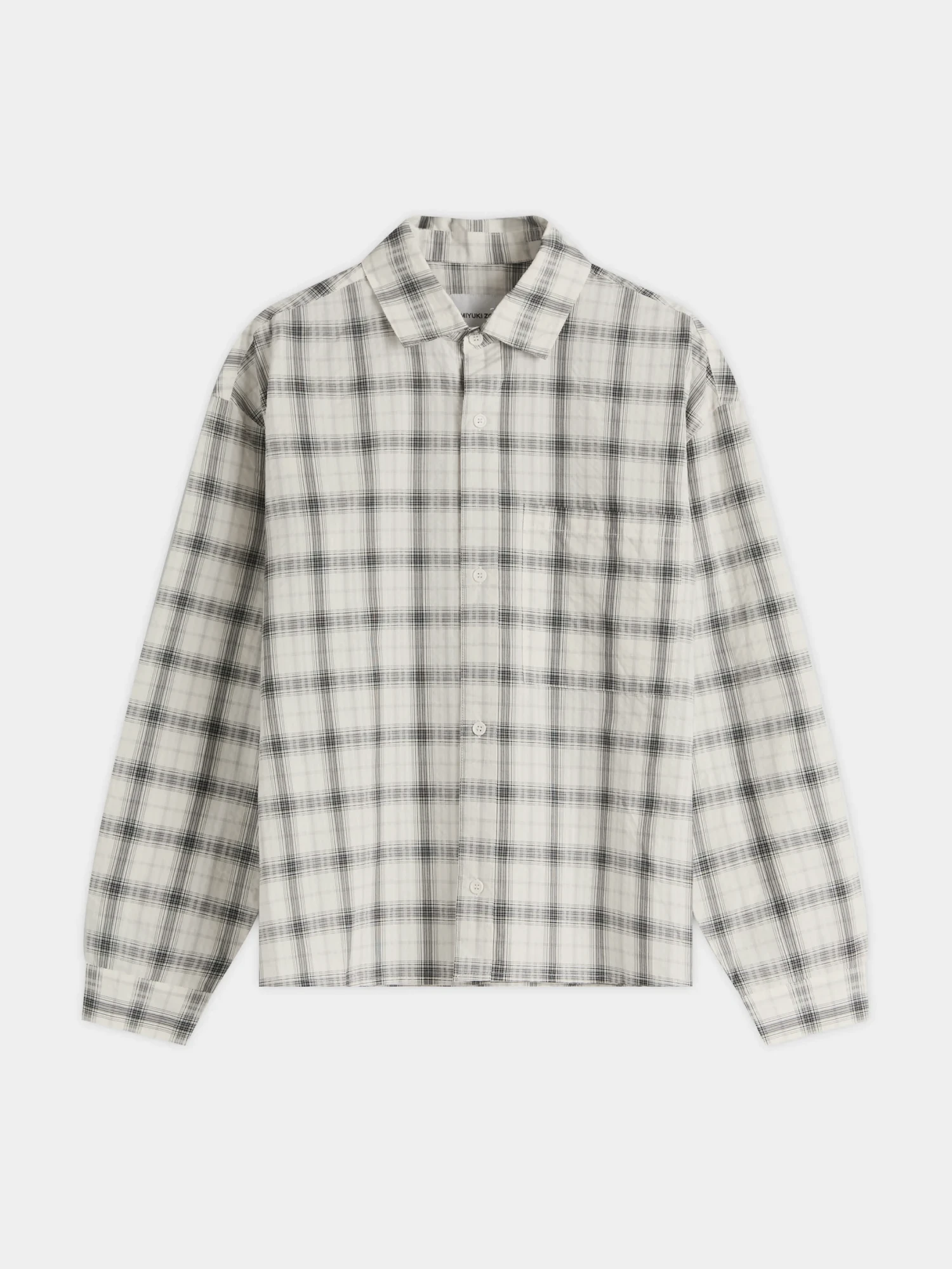Рубашка MKI MIYUKI ZOKU Box Dress Off White Check