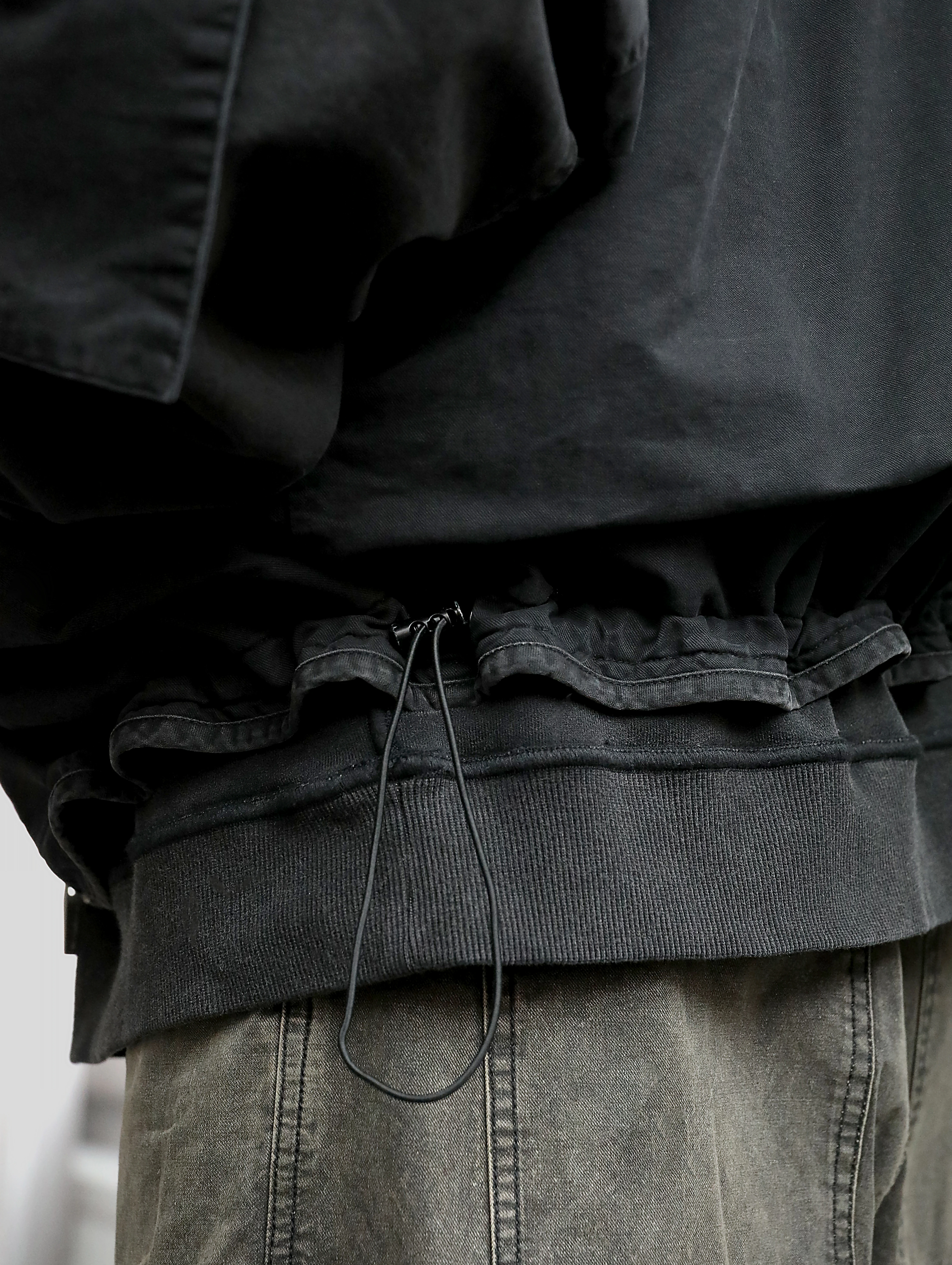 Бомбер ARNODEFRANCE Collarless Bomber Washed Black
