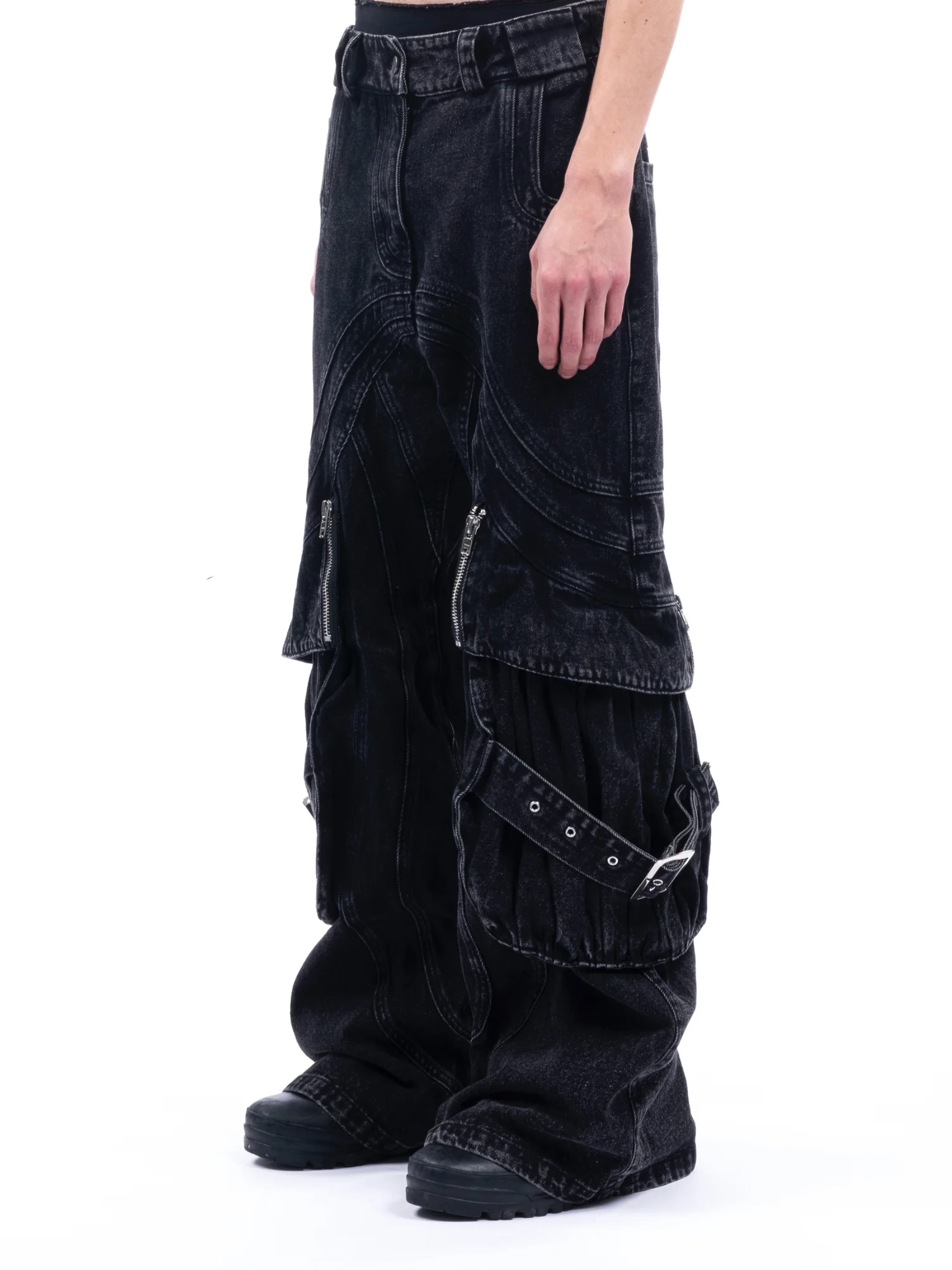 Джинсы NO/FAITH STUDIOS Wave Cargo Black