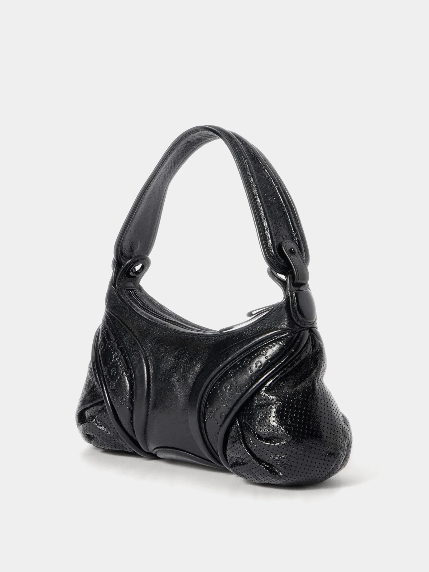 Cумка Marine Serre Moonogram Embossed Leather Futura Black